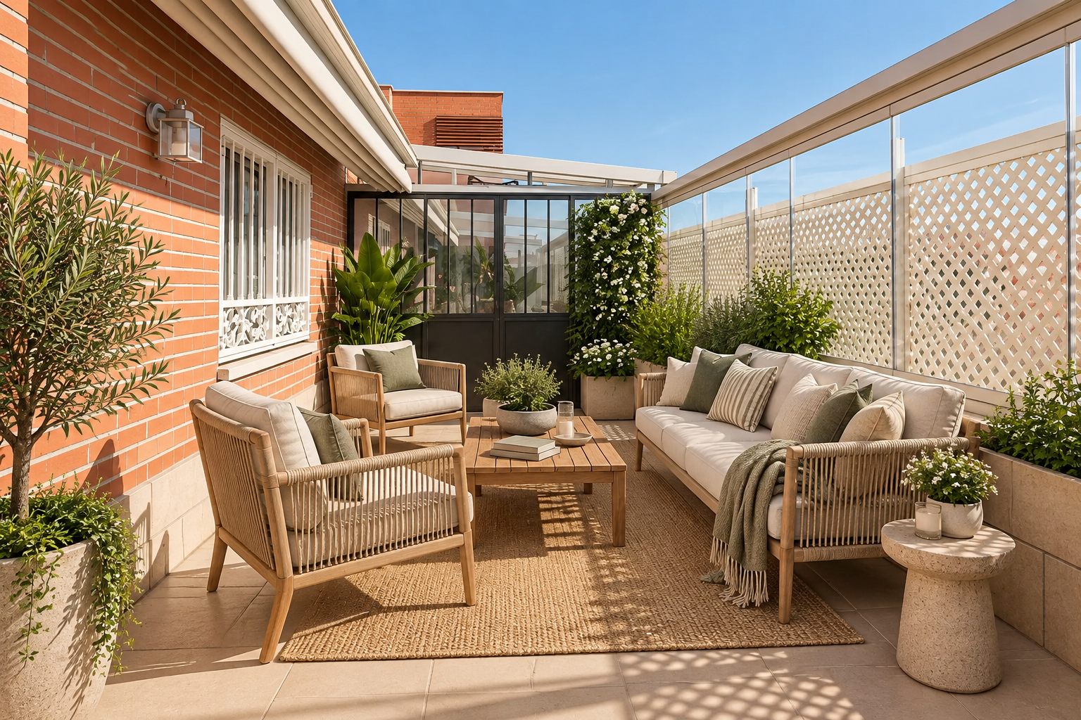 Exterior penthouse with terrace, 2 on-site parking spaces, pool and storage room in Moratalaz