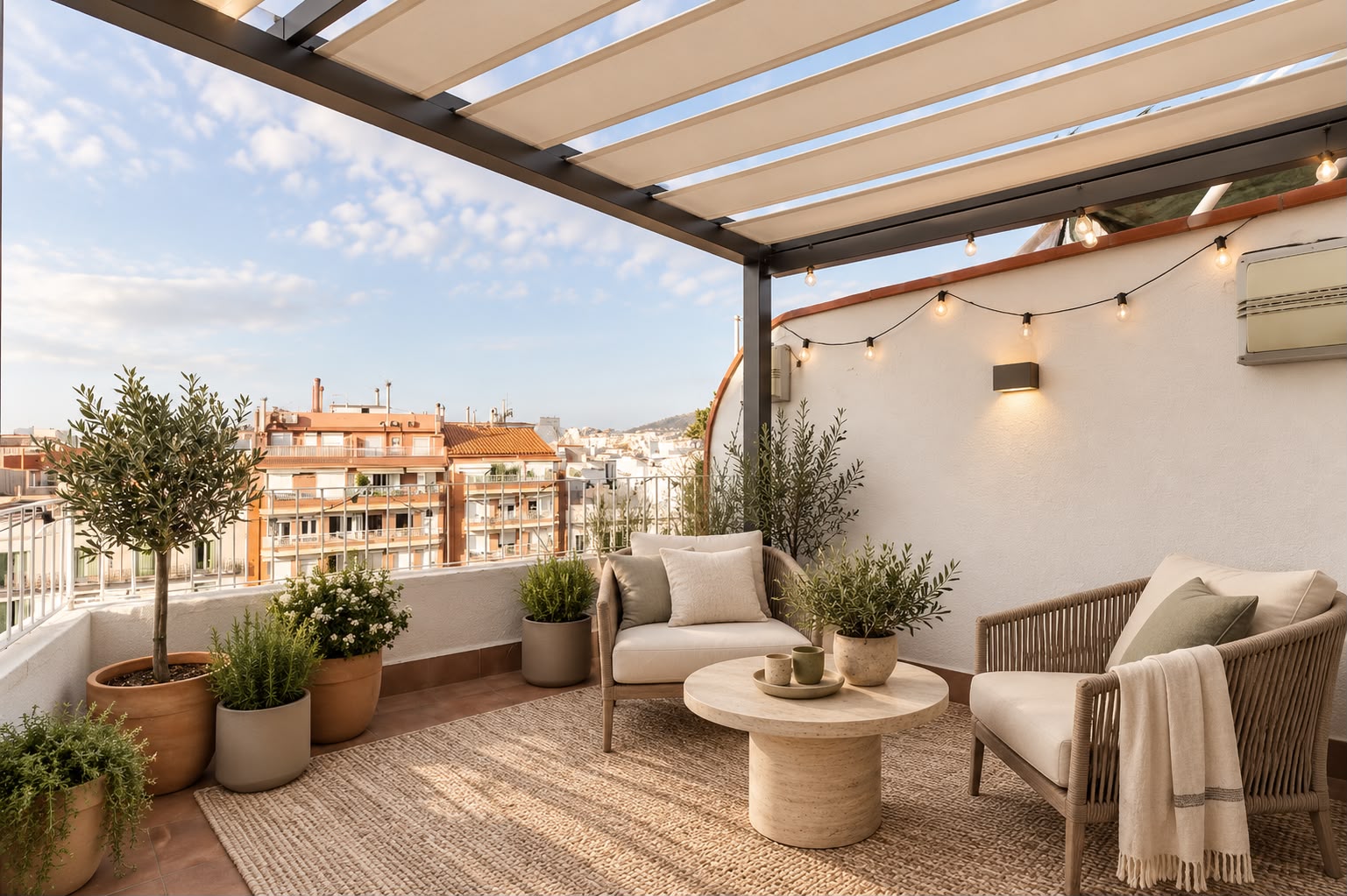 Penthouse with terrace and panoramic views over Passeig de Sant Joan [AI-modified]