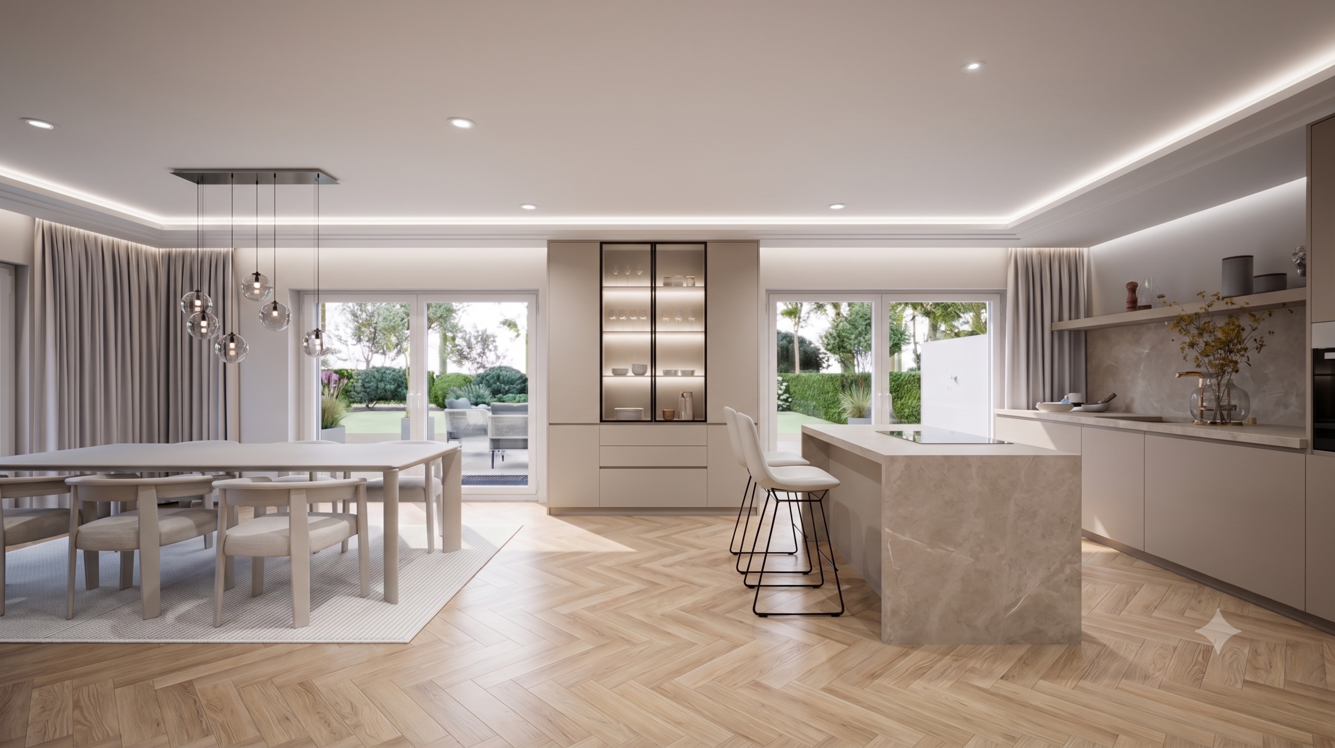 Spacious 4-room garden apartment with a sunny terrace