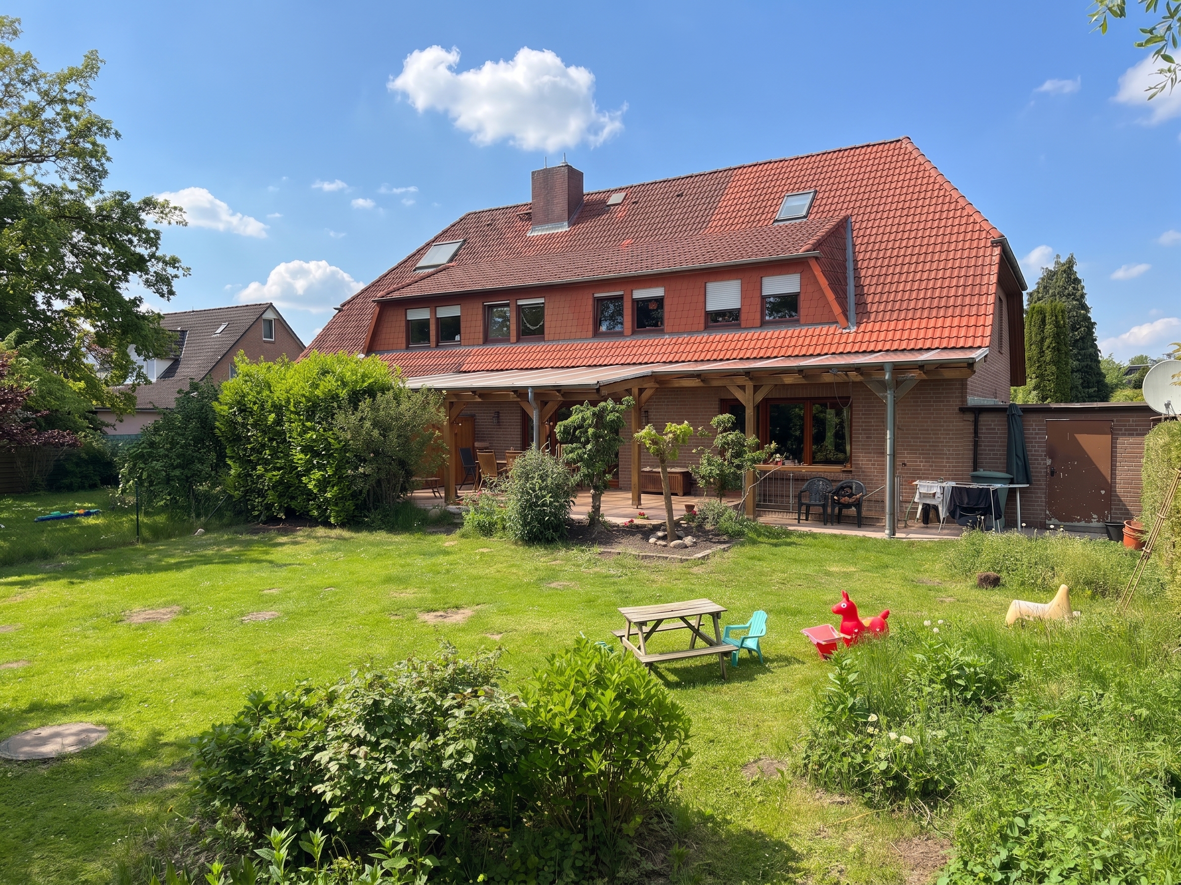Platz für die ganze Familie - Großzügige Doppelhaushälfte mit tollem Garten und Keller