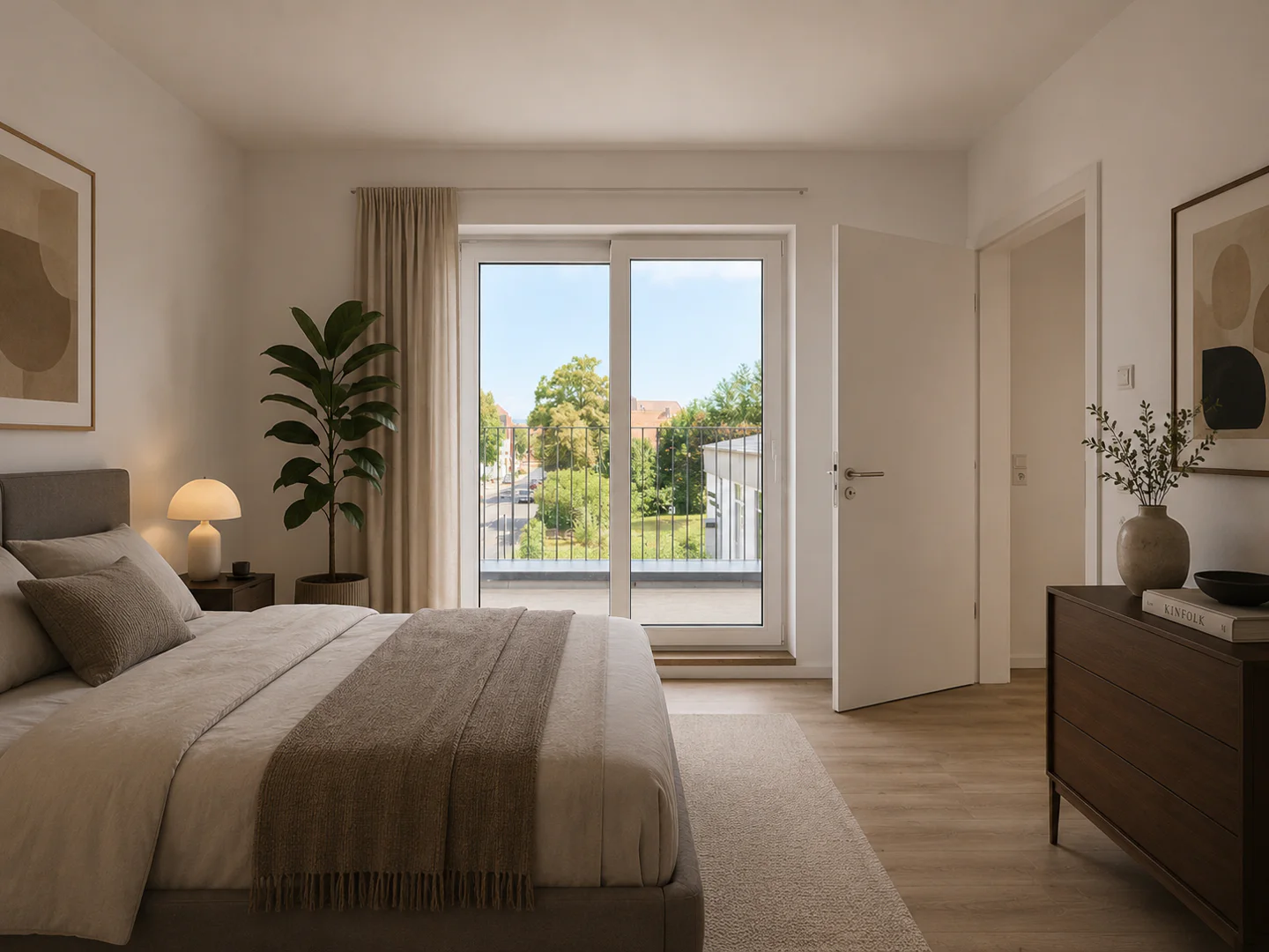 Lichtdurchflutete Architektenwohnung mit nahezu umlaufendem Balkon - Foto 4