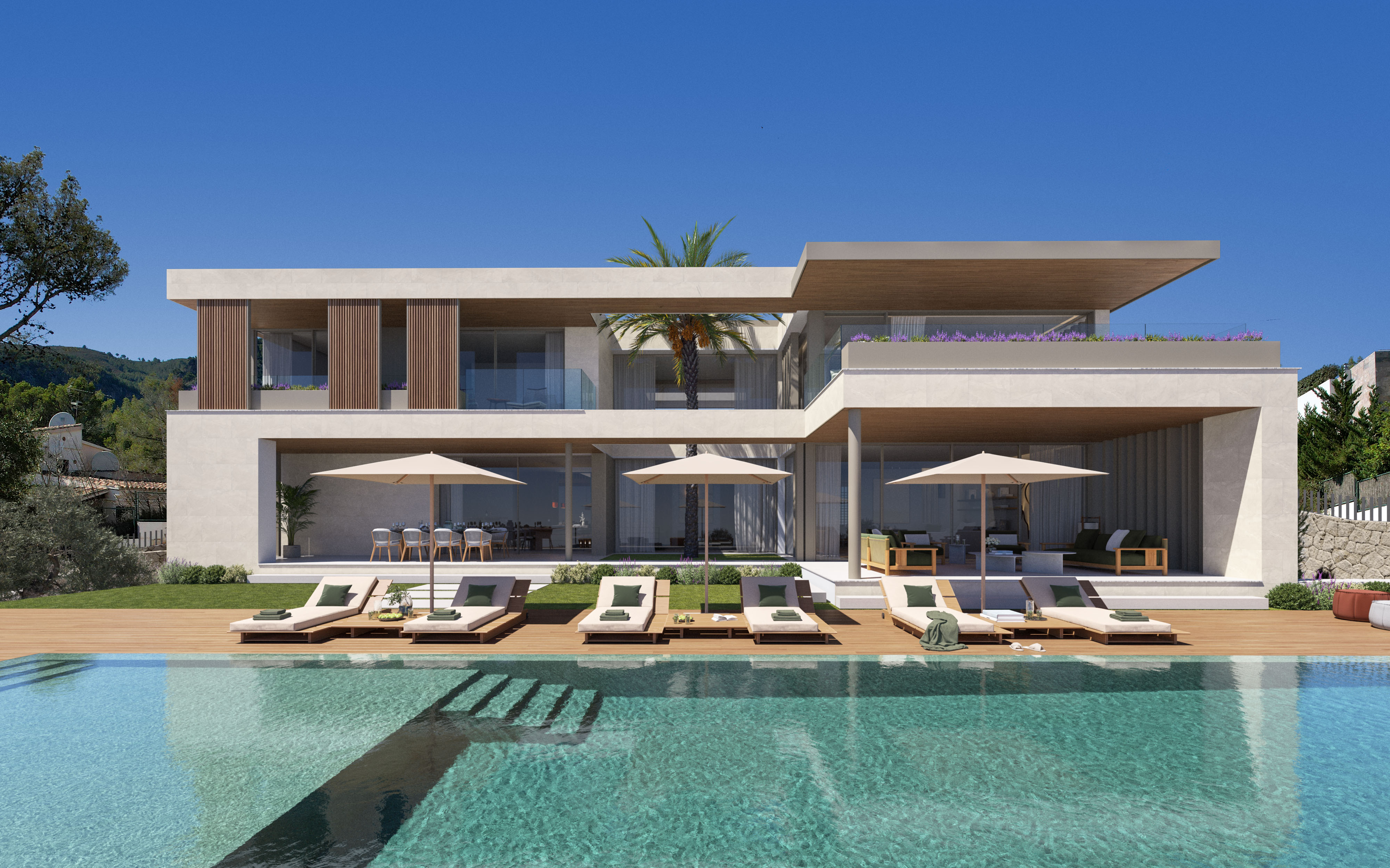 Elegante villa contemporánea con impresionantes vistas al mar