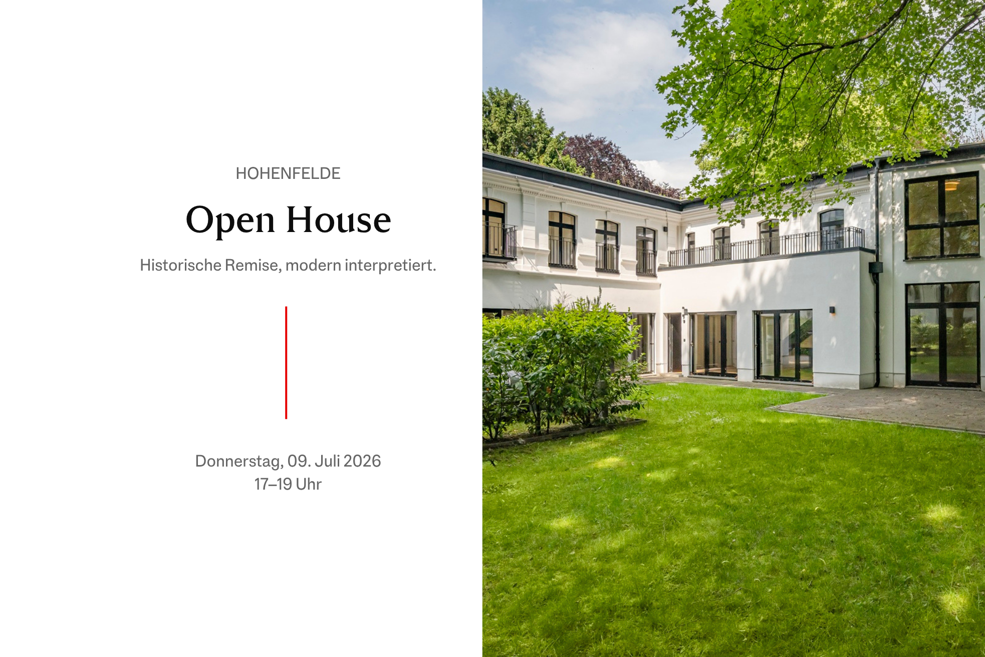 Verstecktes Design-Stadthaus nur 200 m zur Alster.