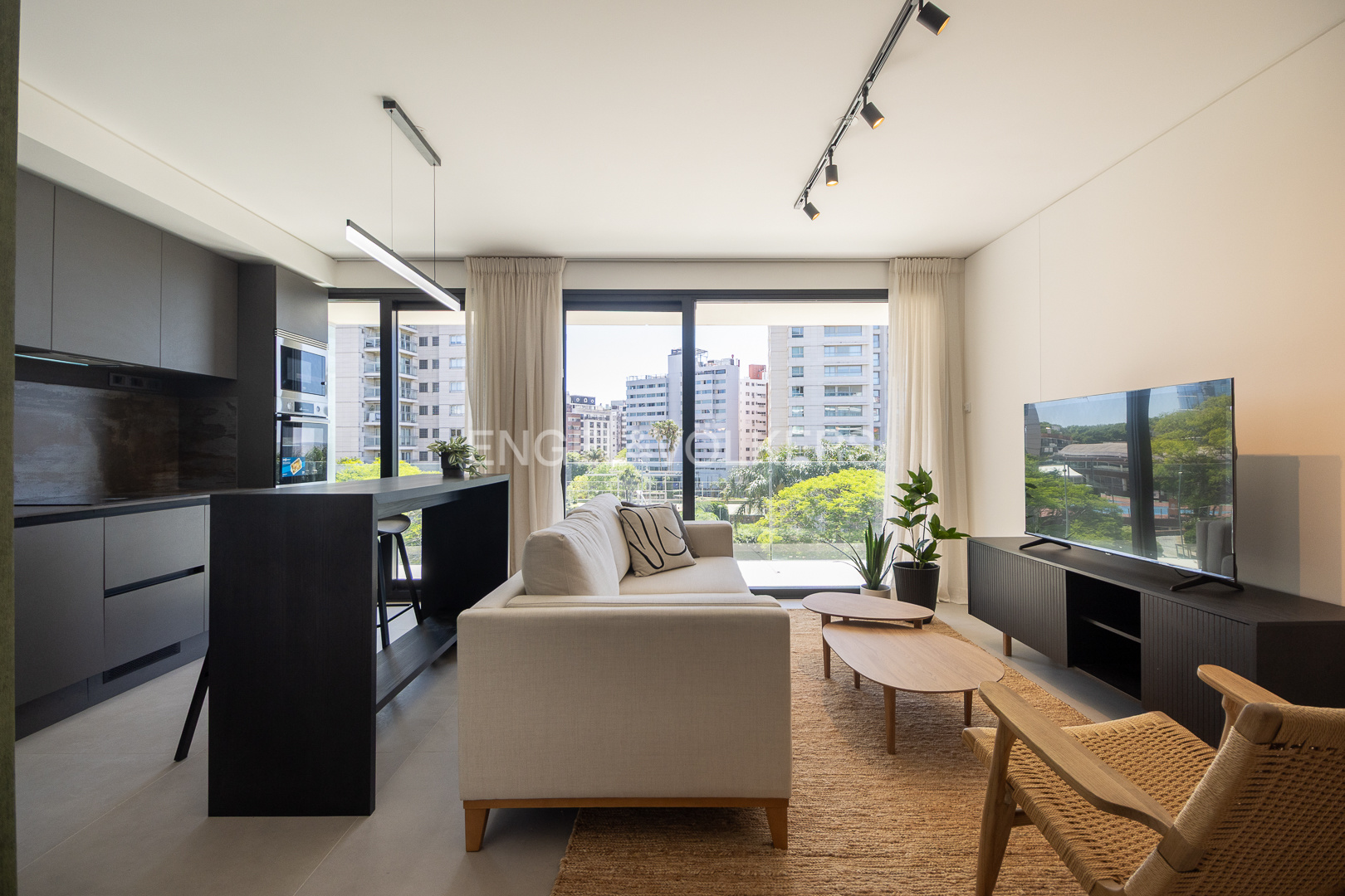 Furnished 2-bedroom apartment in COSMOS with garage.