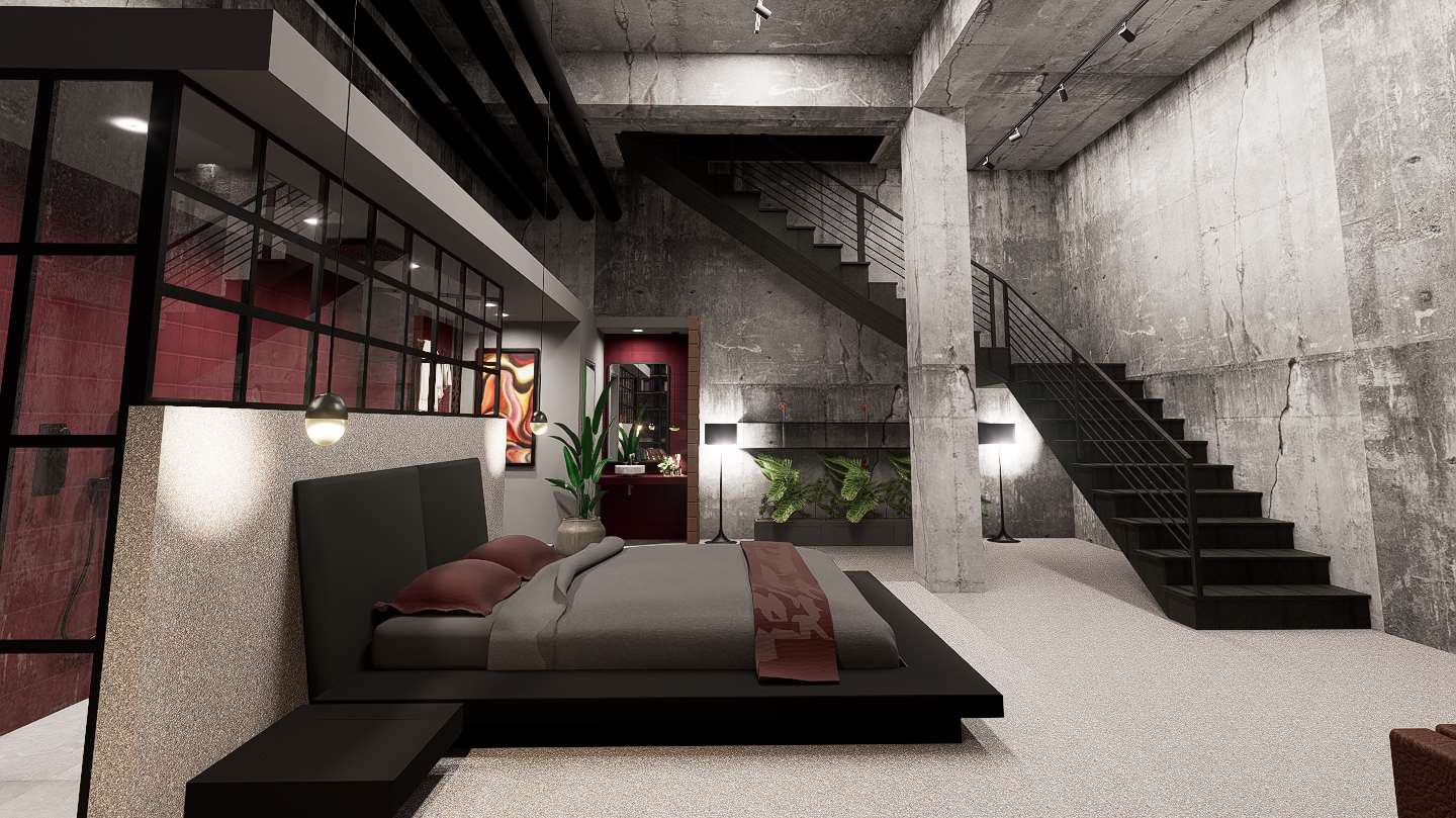 Loft δύο επιπέδων με industrial design στο κέντρο της πόλης