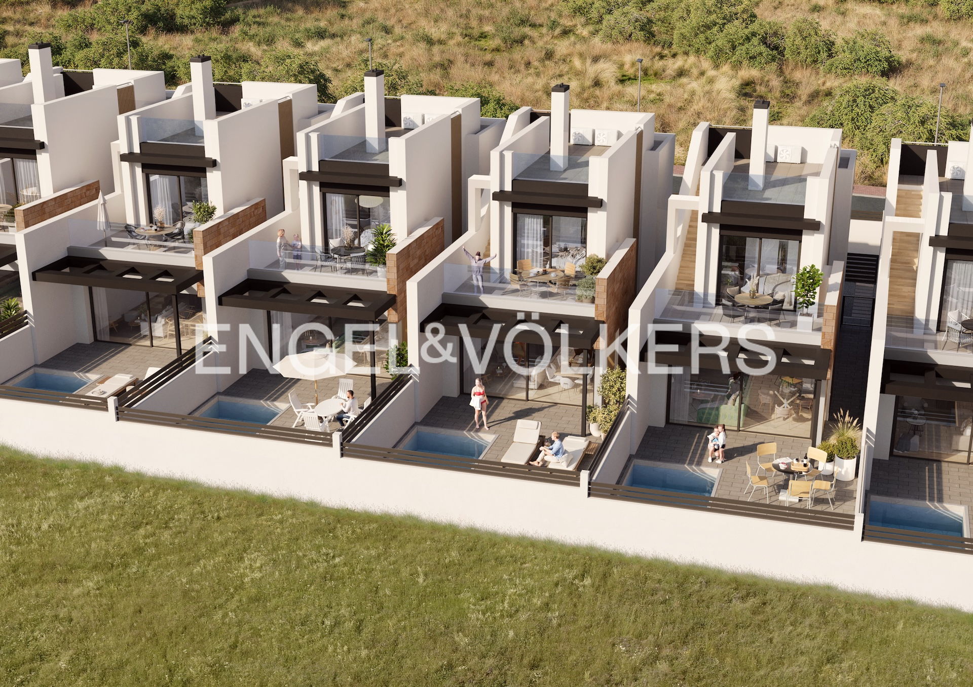 Newly built semi-detached house in Torrevieja with garage, solarium, and private pool