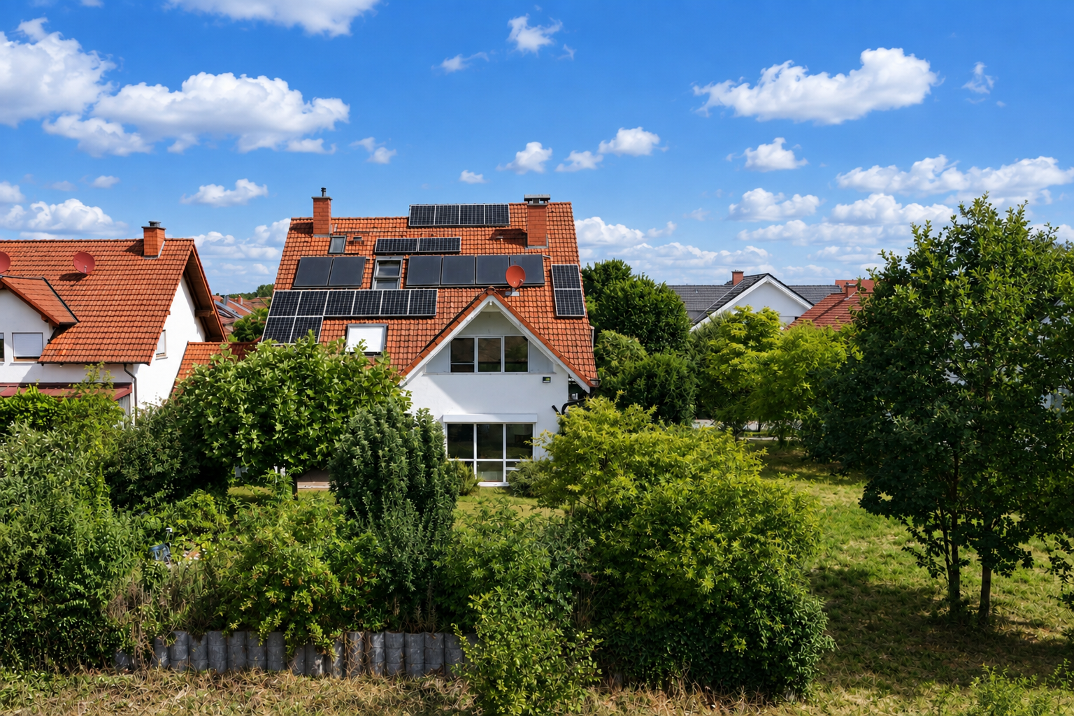 Großes Einfamilienhaus mit Einliegerwohnung in ruhiger Feldrandlage [AI-modified]
