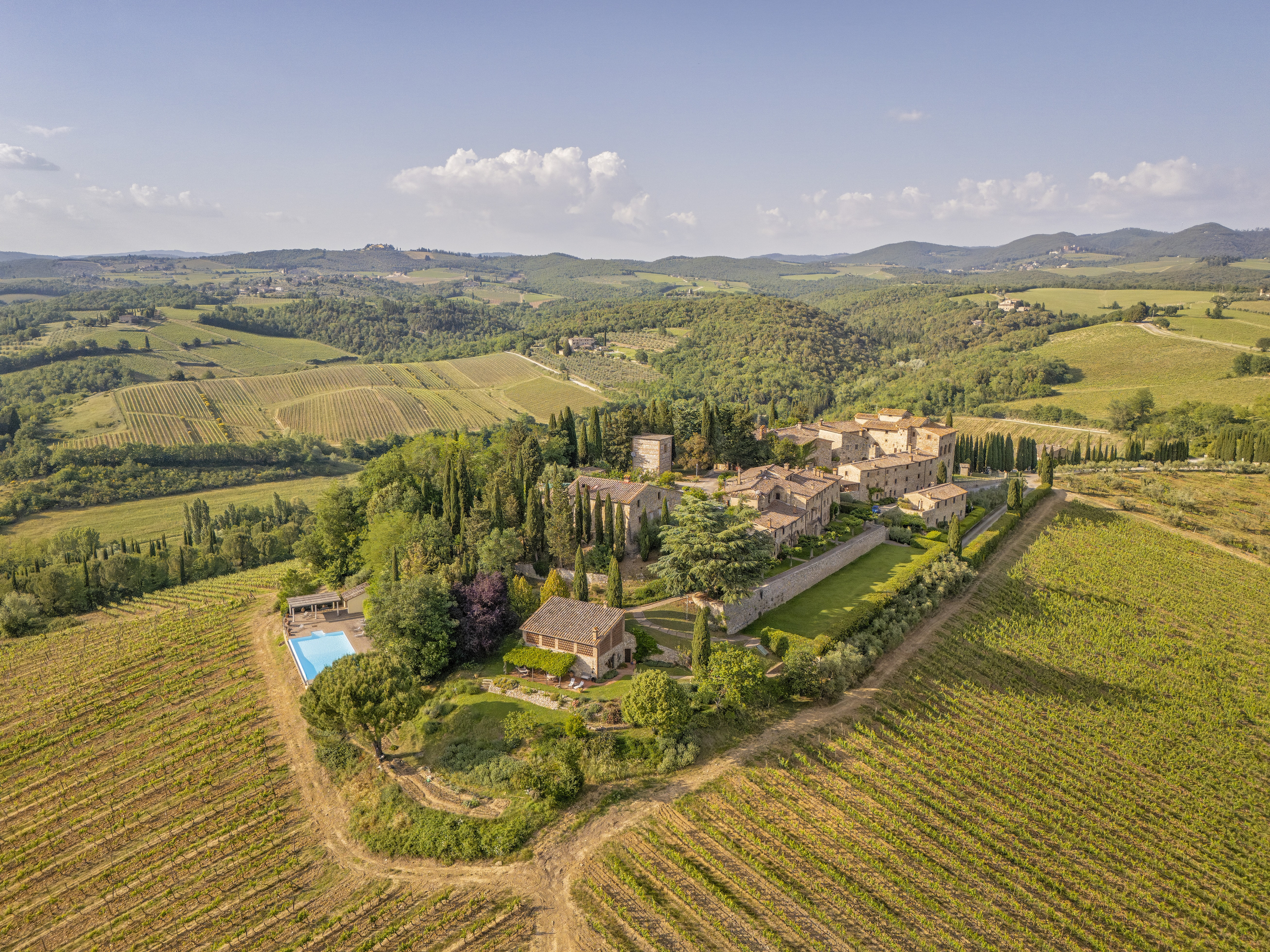 Le Belvédère du village dans le Chianti