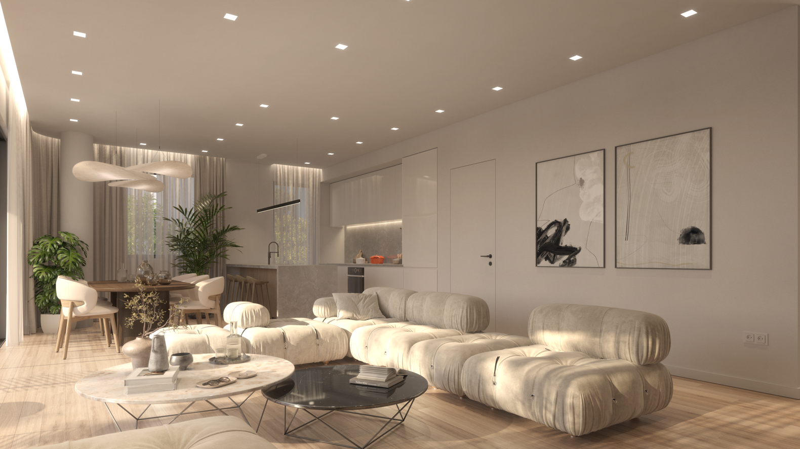 Modern 109 sq.m., two-bedroom apartment with pool in Glyfada