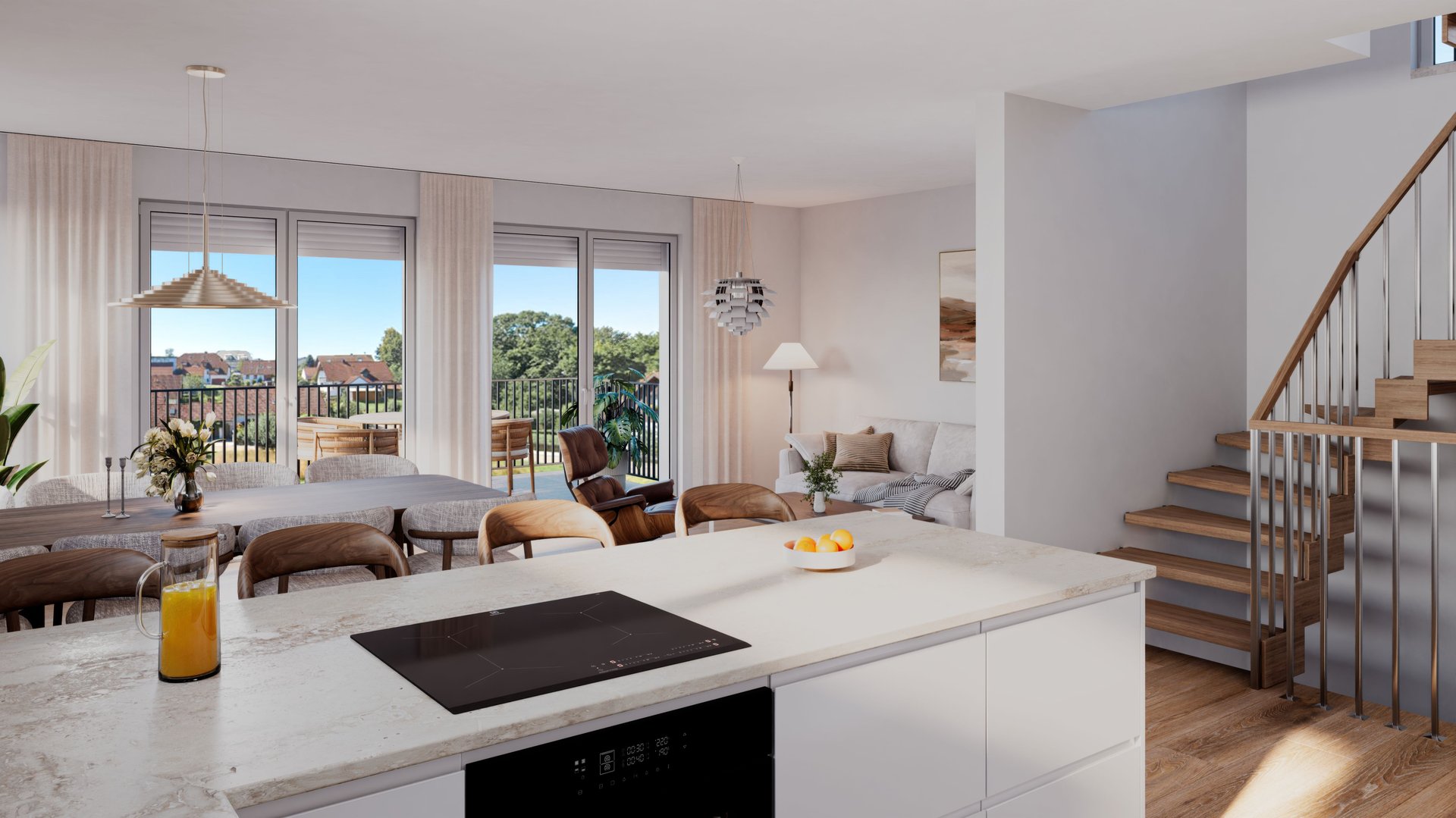 Wohnen mit Aussicht - exklusiver Neubau in sonniger Hanglage