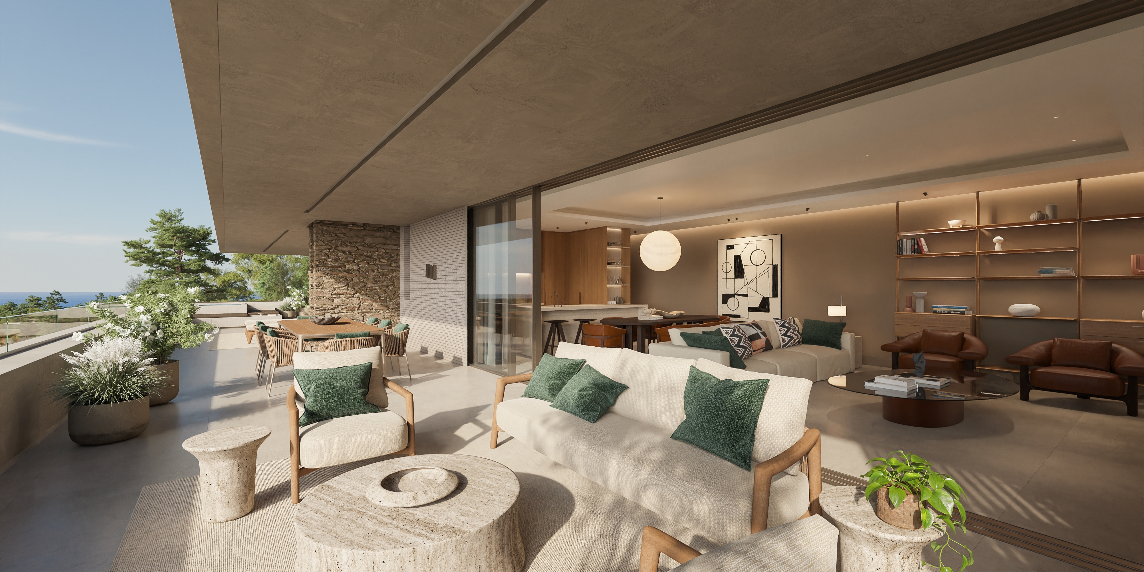 Exklusives Penthouse mit 3 Schlafzimmern und spektakulärer Aussicht [KI-modifiziert]