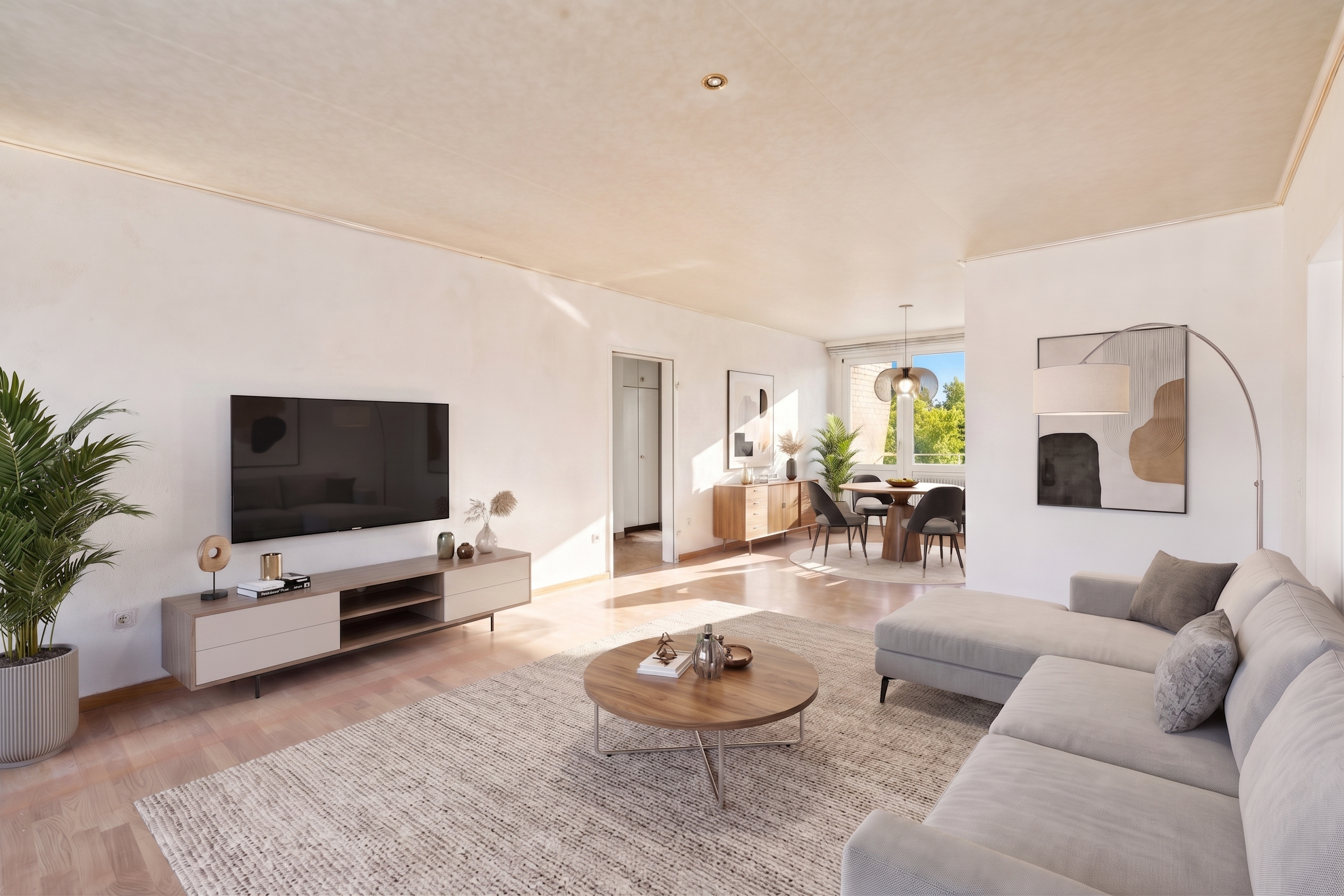 Gut geschnittene 4-Zimmer-Wohnung mit Renovierungsbedarf