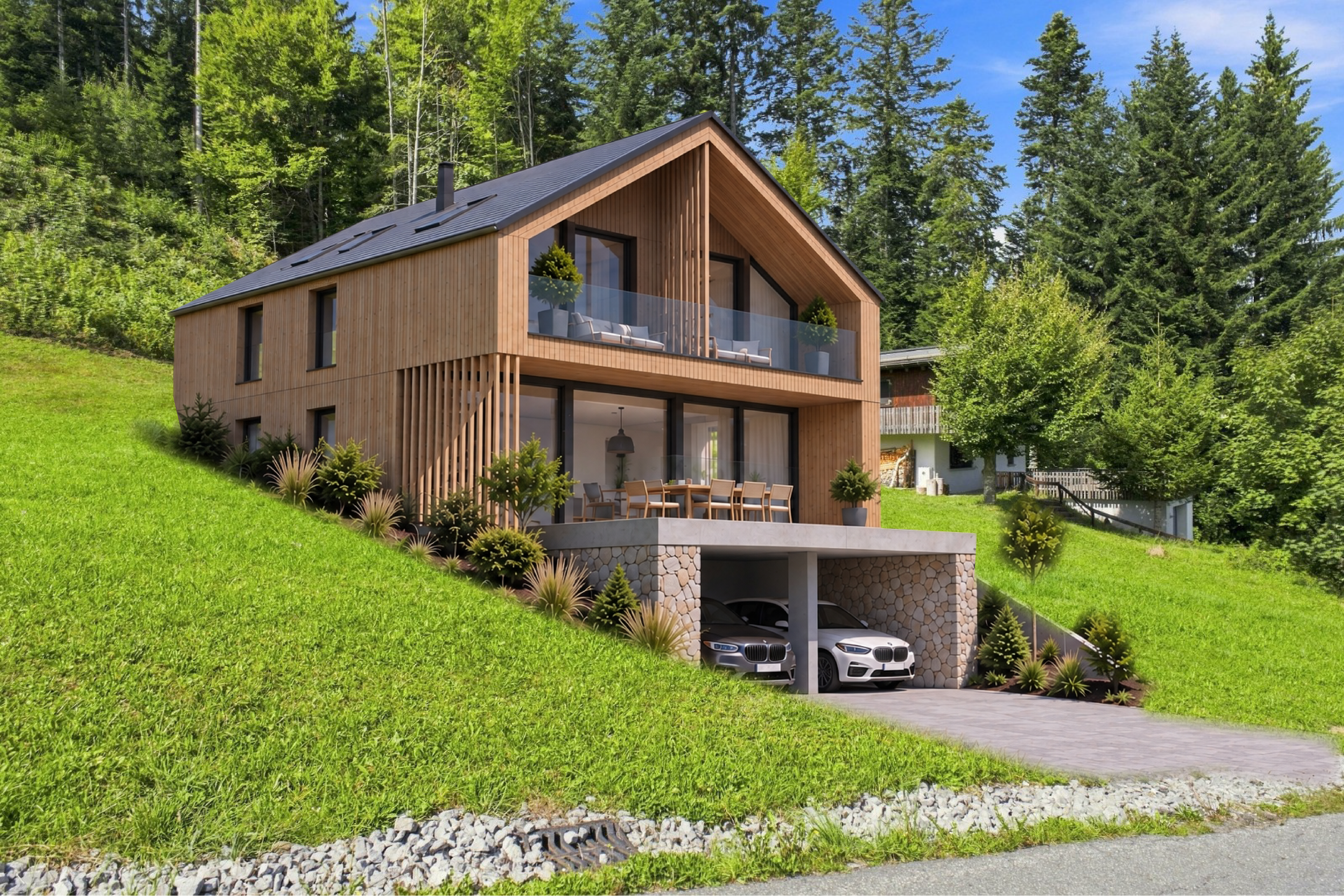 Freiraum für ein besonderes Ferienprojekt im Bregenzerwald [KI-modifiziert]