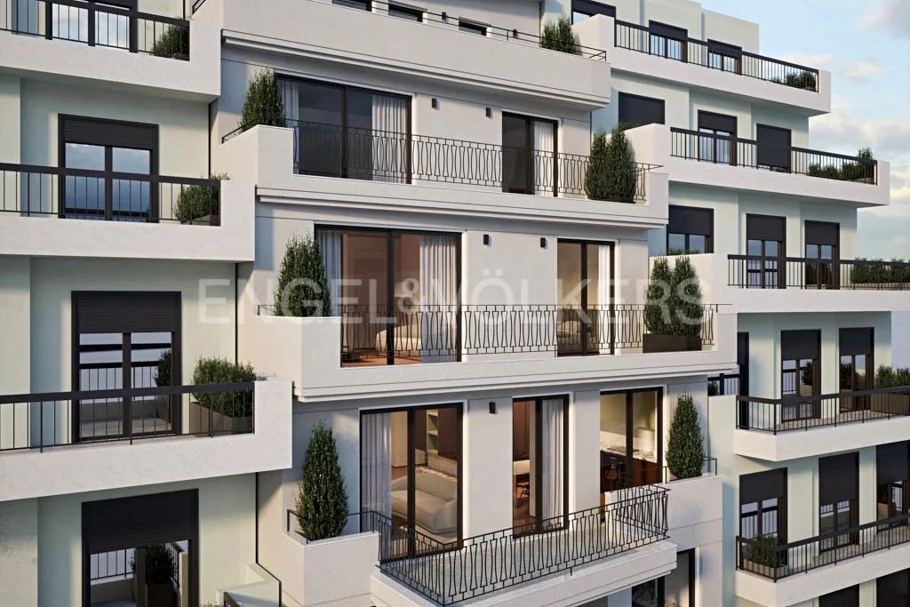 Chic Living in Koukaki: Newly Constructed Apartments with Parking Facilities F1