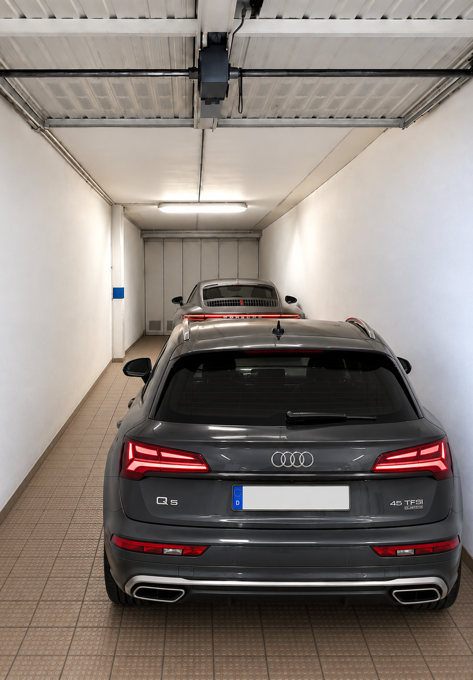 Convenient garage for two cars