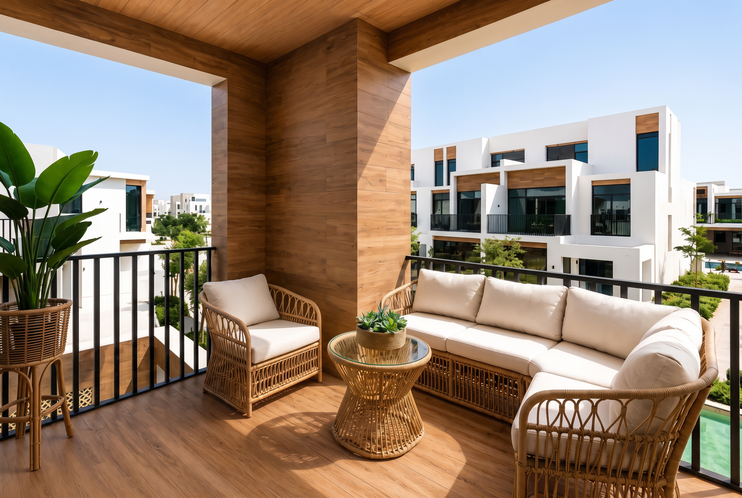 Triplex | Corner | Wadi River | 2 Roof Terraces.