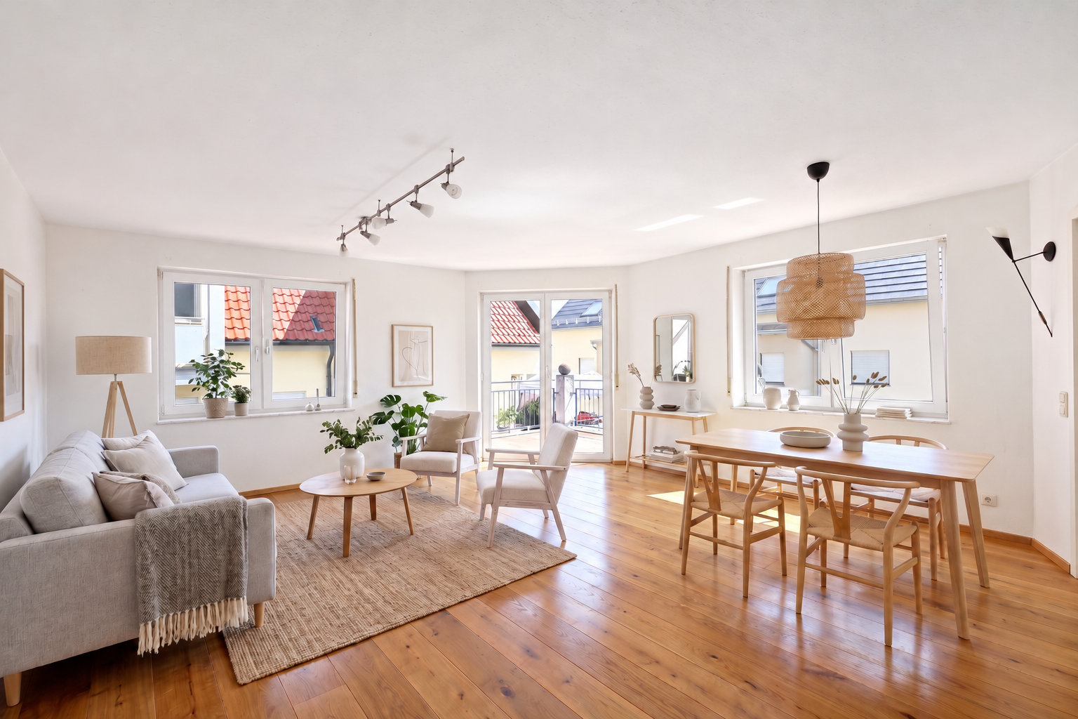 Licht, Raum, zwei Balkone und eigener TG-Stellplatz – 3,5-Zimmer-Wohnung zum Wohlfühlen [AI-modified]