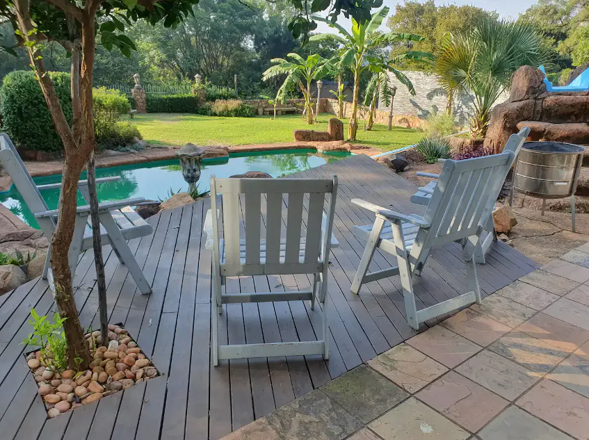 Pool lounge area