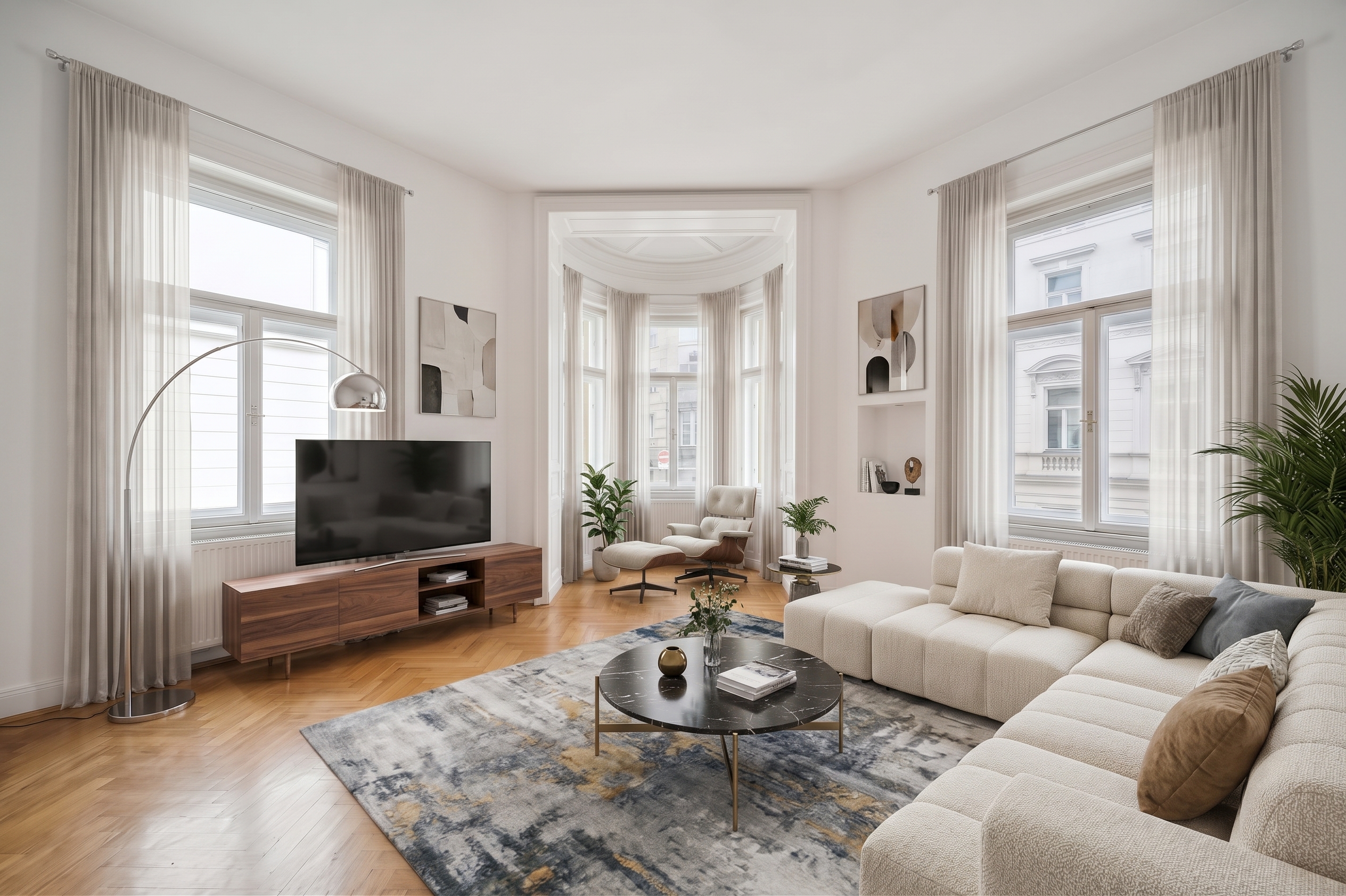 Exclusive historic residence in the heart of Vienna – urban luxury near Naschmarkt and the State Opera House [AI-modified]