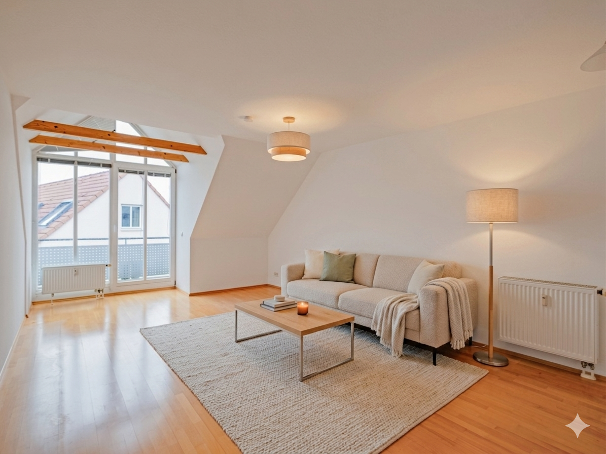 Helle 2-Zimmer-Dachgeschosswohnung mit Südwestbalkon