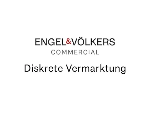 Engel & Völkers Commercial logo in black and red, with the text "Diskrete Vermarktung" below.