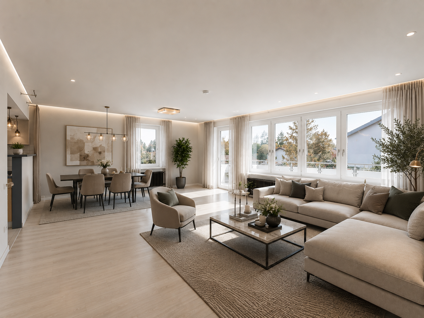 218 m² Wohnkomfort mit Fernblick – ideal für Familie, Arbeiten und Gäste [AI-modified]