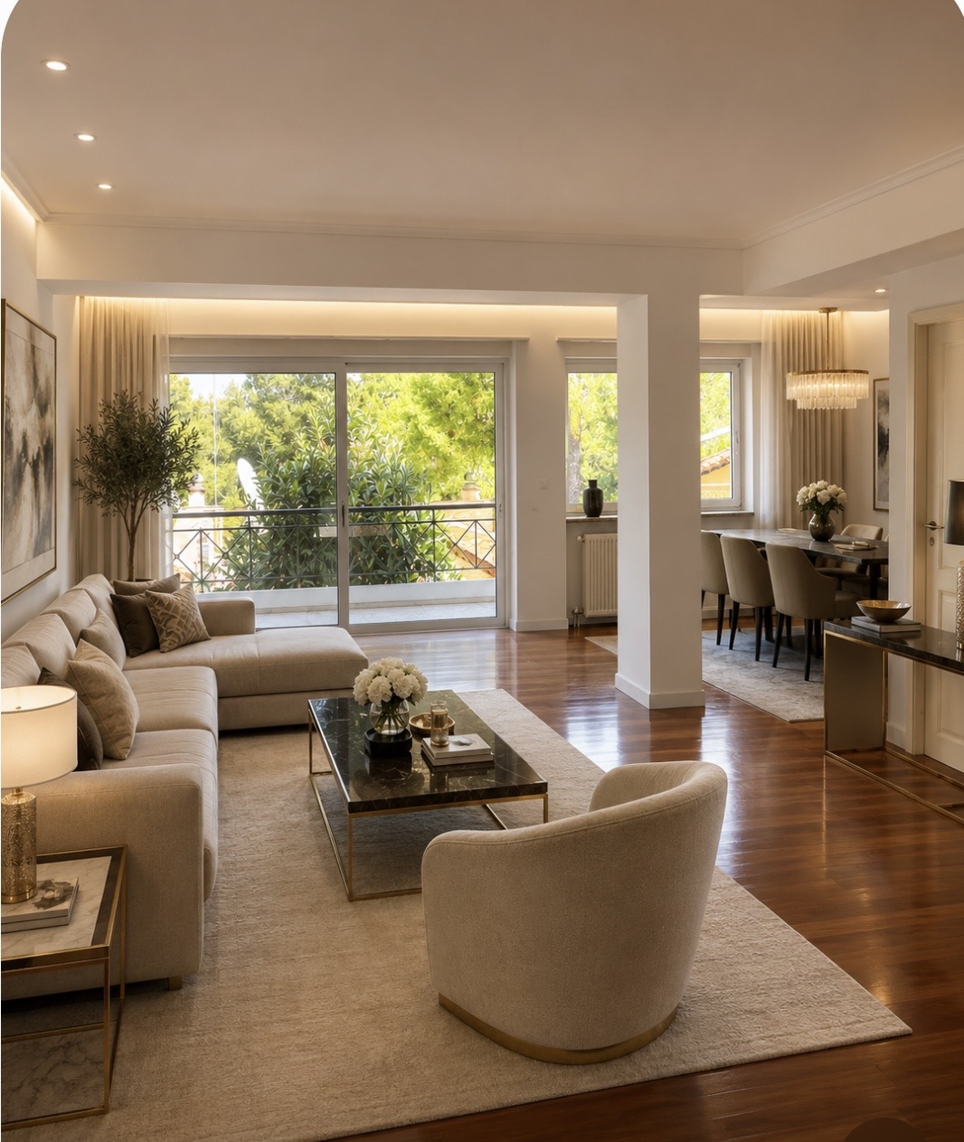 Luxurious detached house with panoramic views in Agios Stefanos [KI-modifiziert]