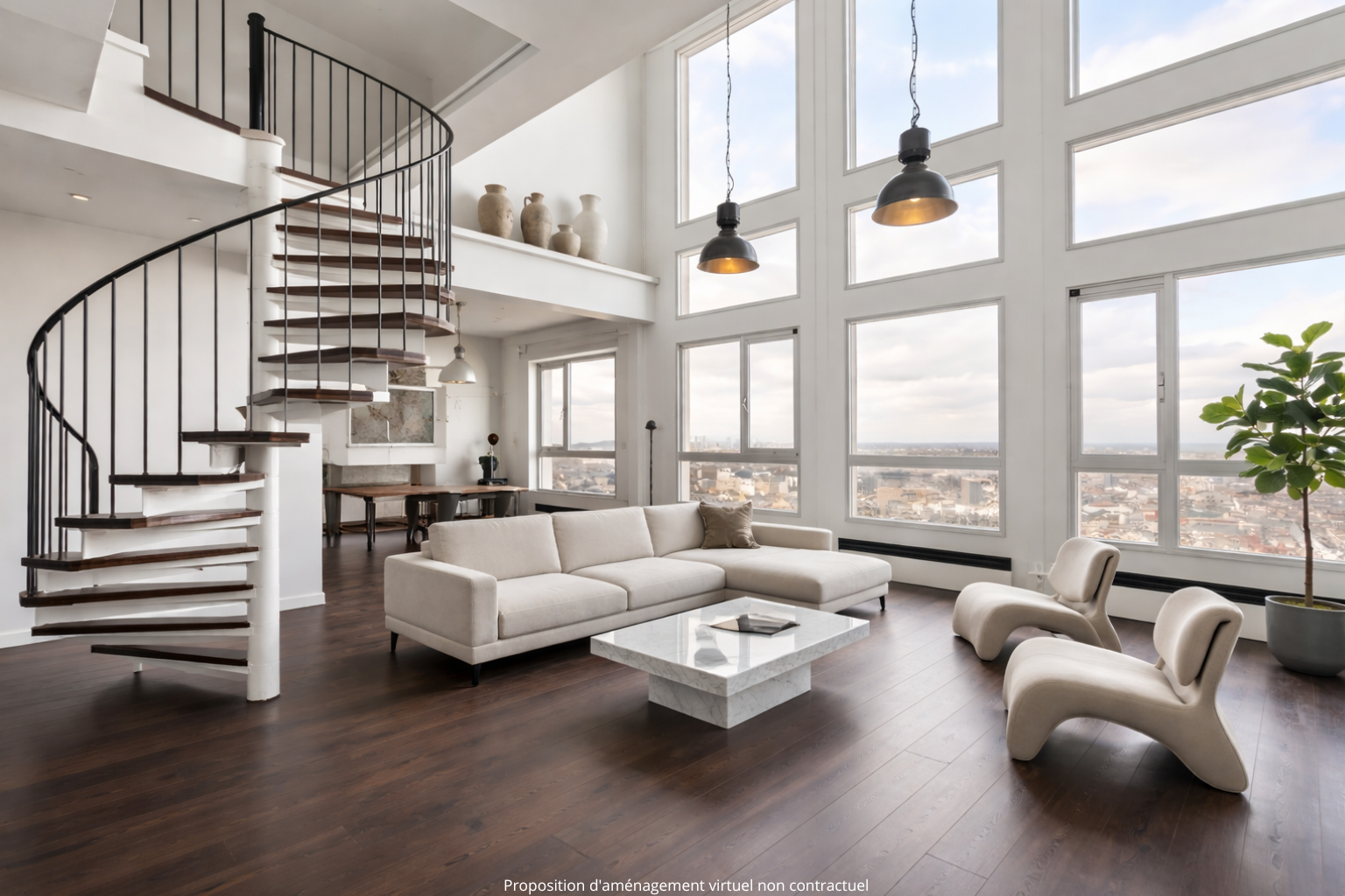 MAISONETTE 89 m² IN DEN OBERSTEN ETAGEN - BLICK ÜBER GANZ PARIS