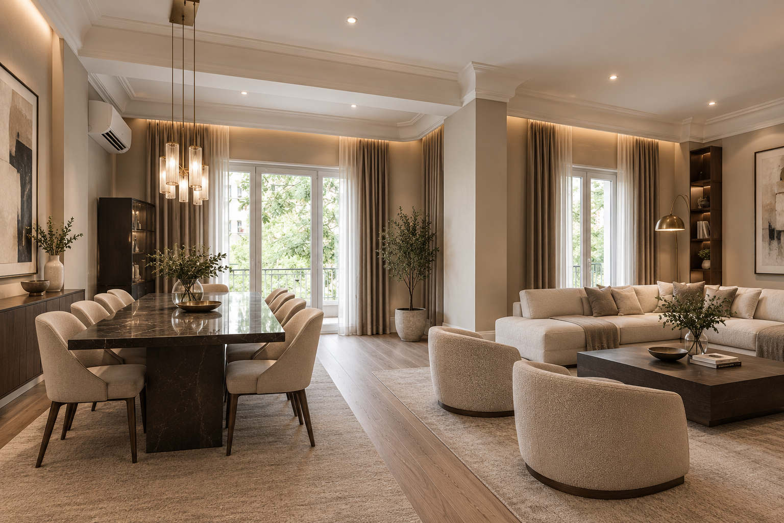 Elegance and spaciousness by Retiro Park [KI-modifiziert]