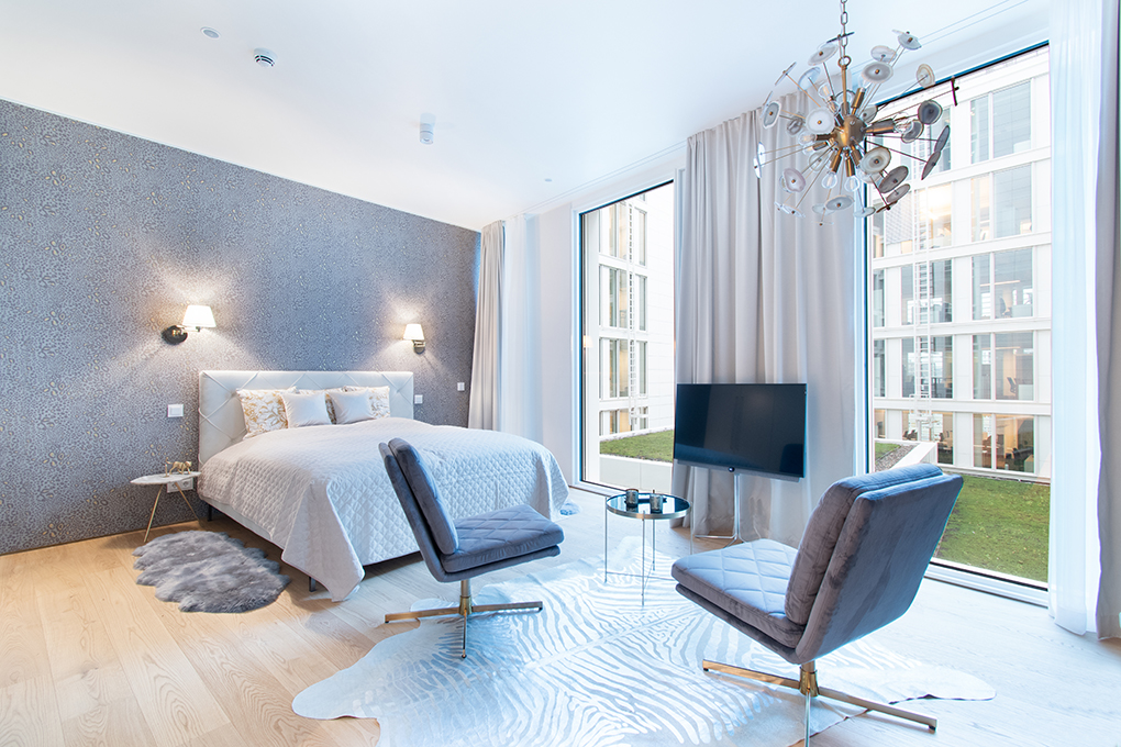 Möbliertes Luxus-Apartment mit Conciergeservice und Fitnessbereich