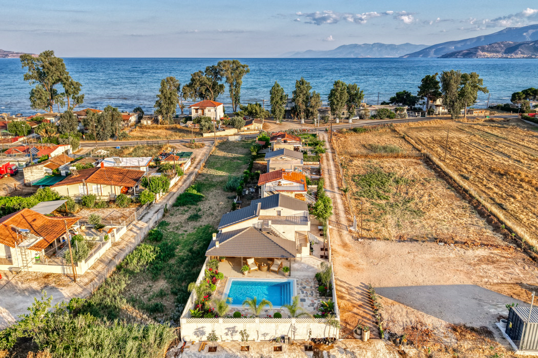 Luxury seaside villa with pool & panoramic views in Nea Kios, Argolis