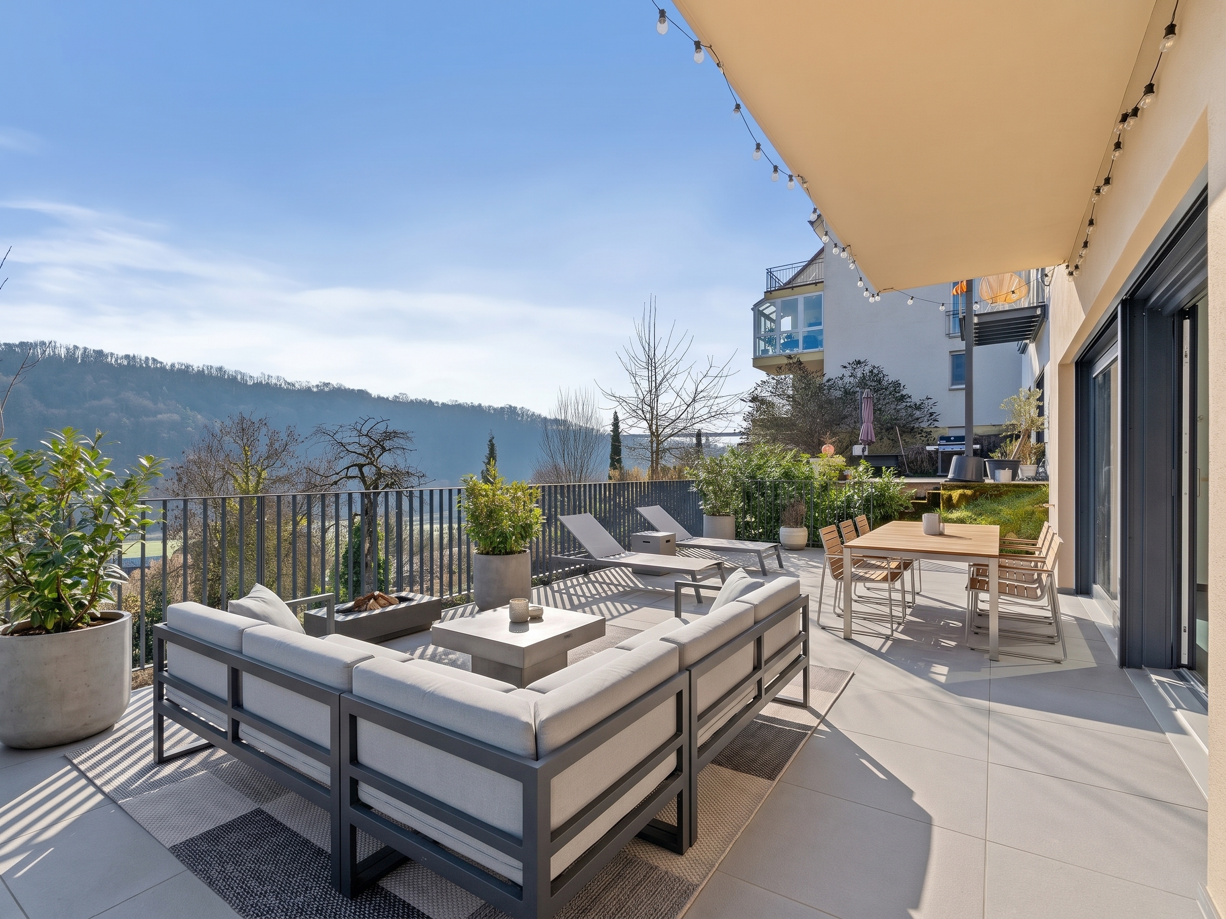 New 4-bedroom house with elevator – View of the Sûre [AI-modified]