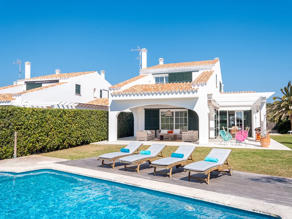 Holiday rental - Luxury villa with pool and sea views in Binidalí, Menorca