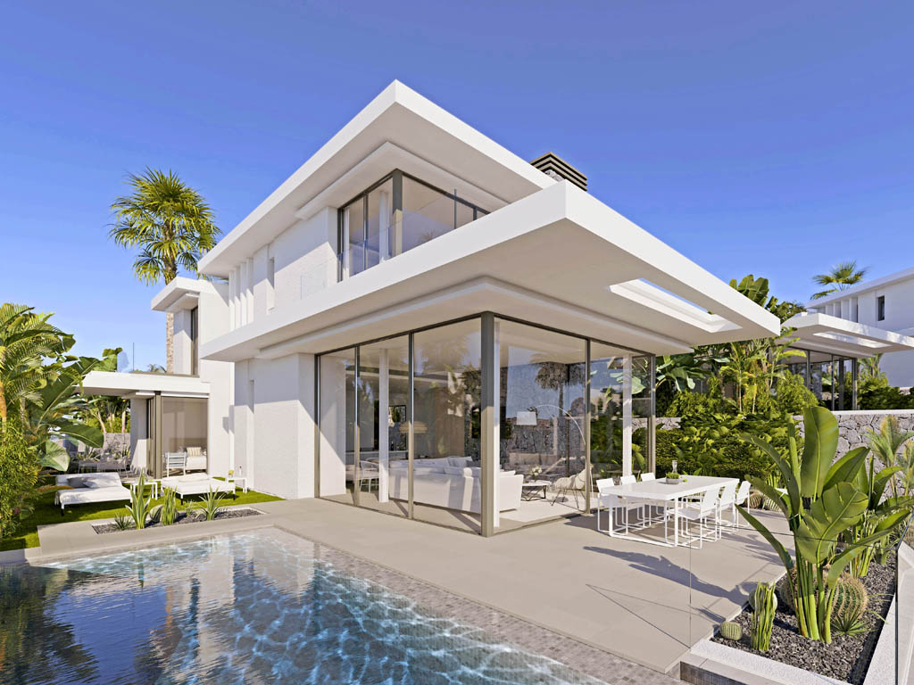 Bezugsfertige Neubau-Villa im Abama Resort – ganzjähriges Wohnen in exklusiver Resortlage mit privatem Pool [KI-modifiziert]