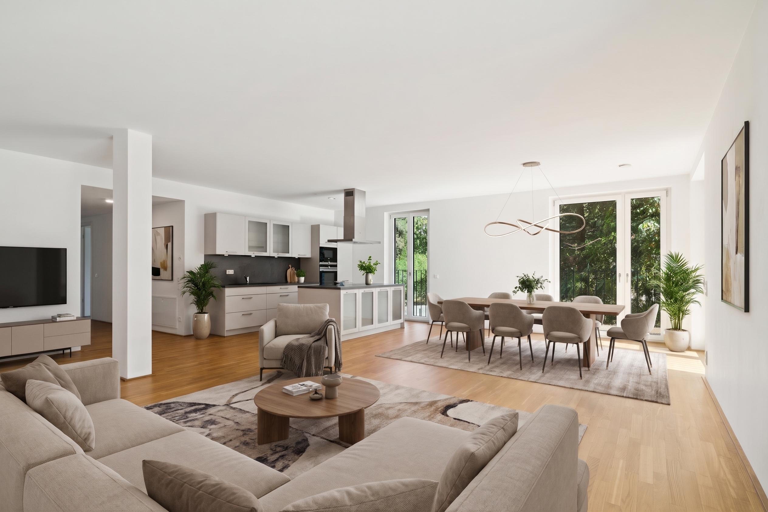 Exklusives Wohnen am Mummschen Park: Lichtdurchflutete und moderne 3,5-Zimmer-Wohnung [KI-modifiziert]