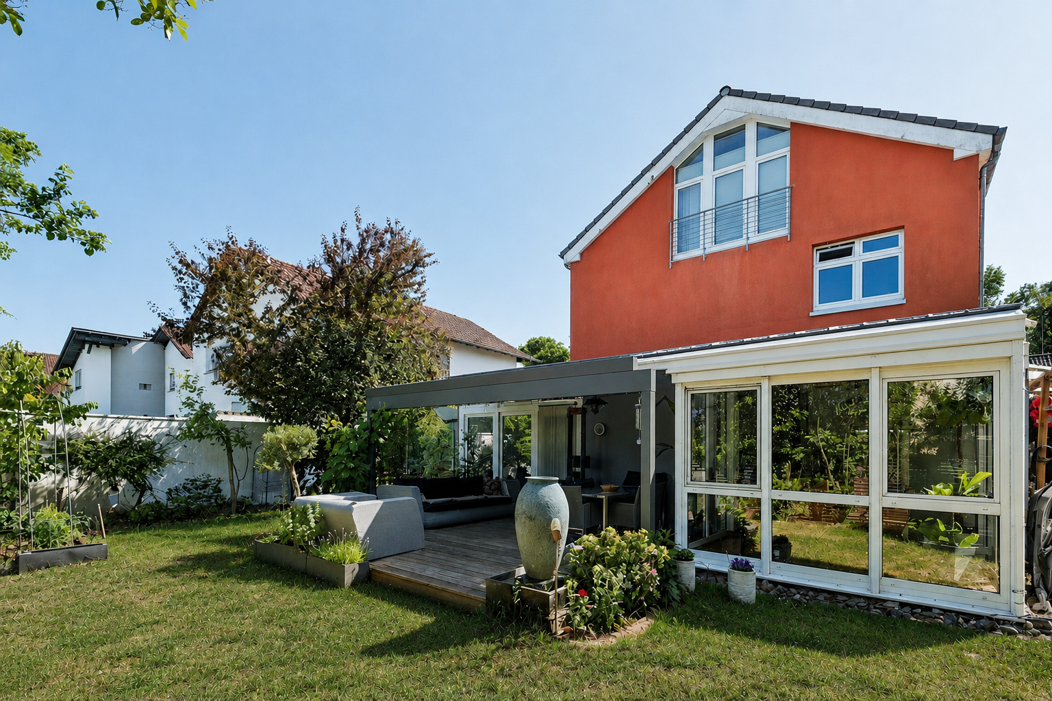 Architektenhaus mit Einliegerwohnung und liebevoll angelegtem Garten