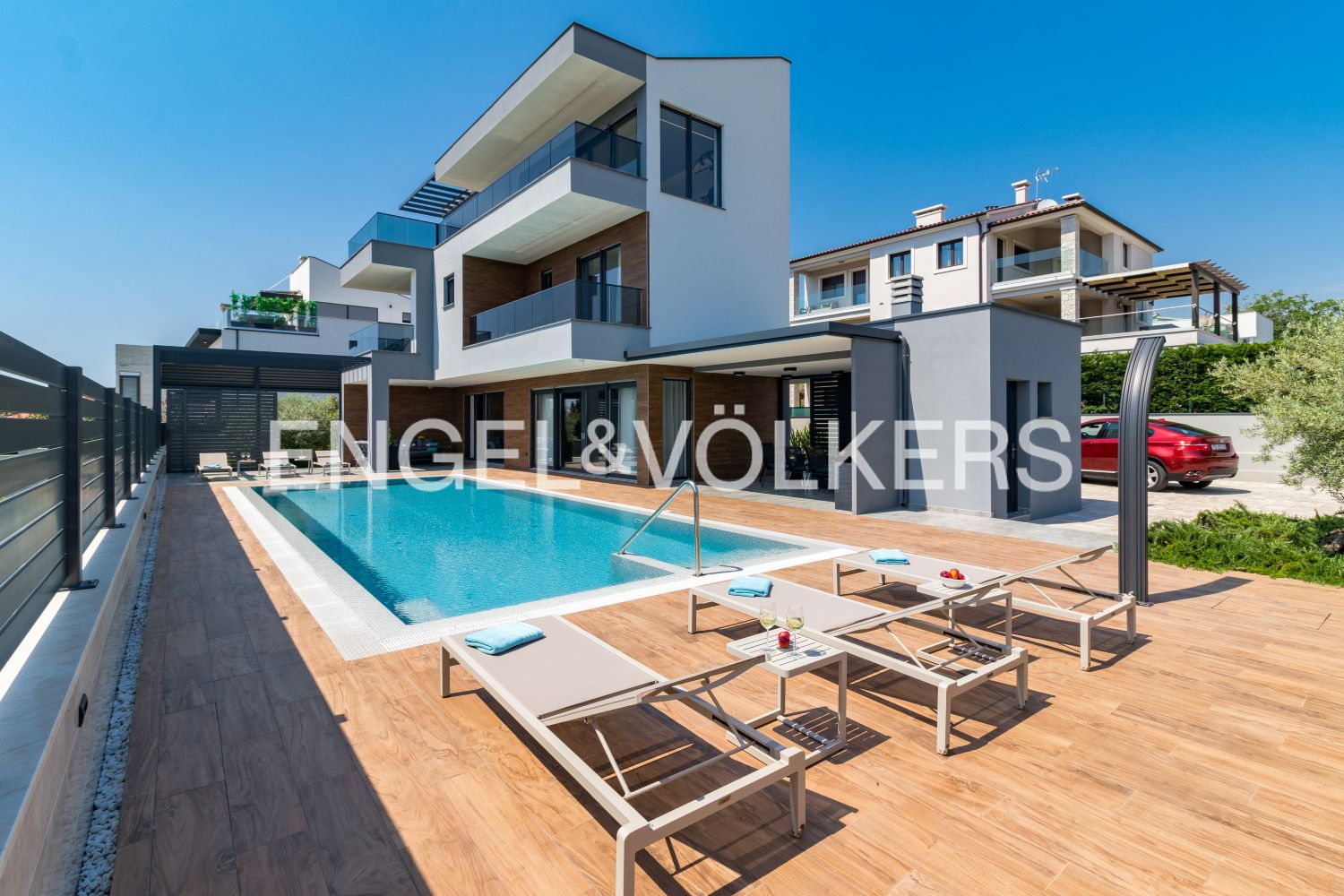 Modern house with a panoramic sea view