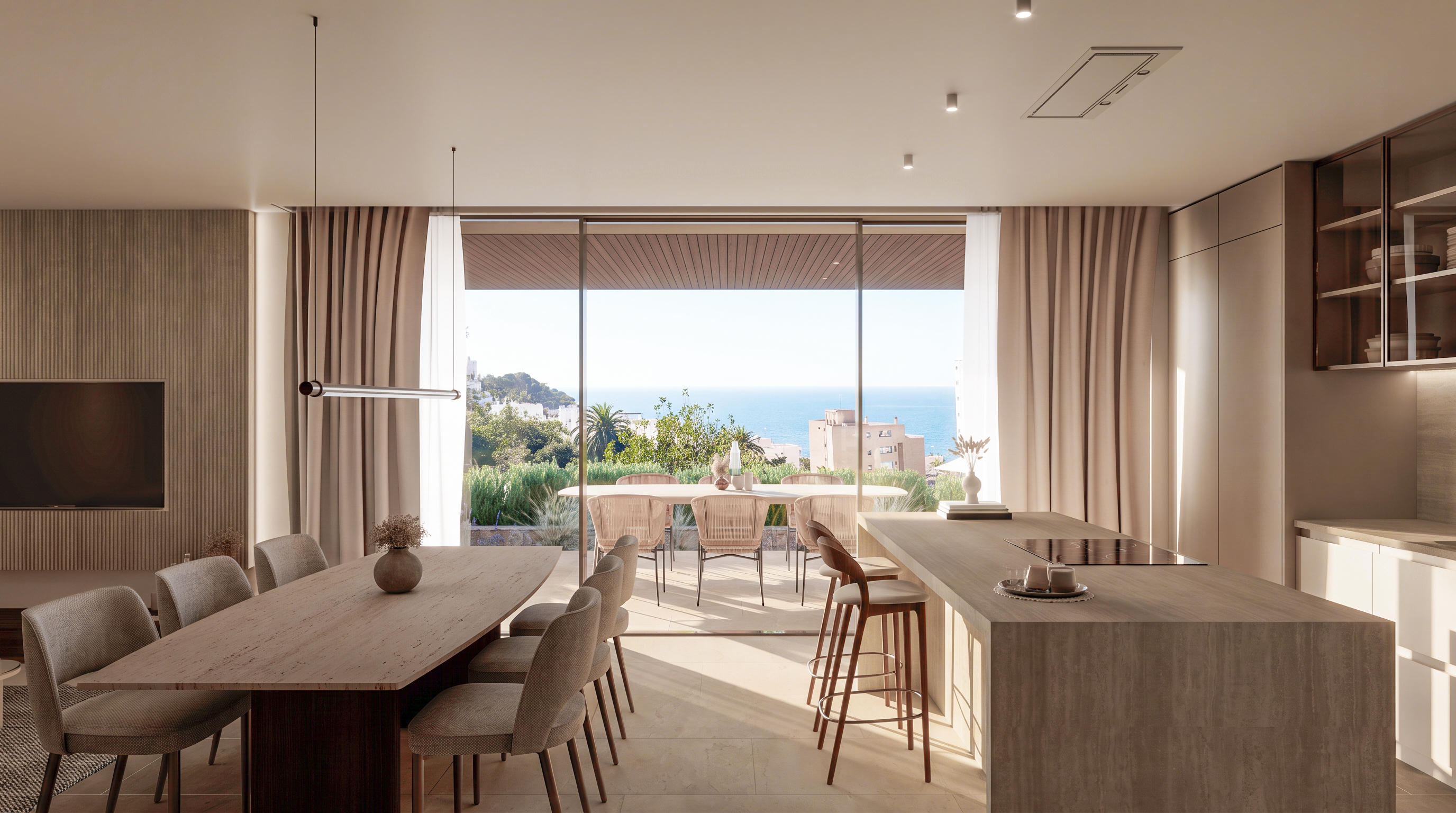 Modern garden apartment in an exclusive new development with pool