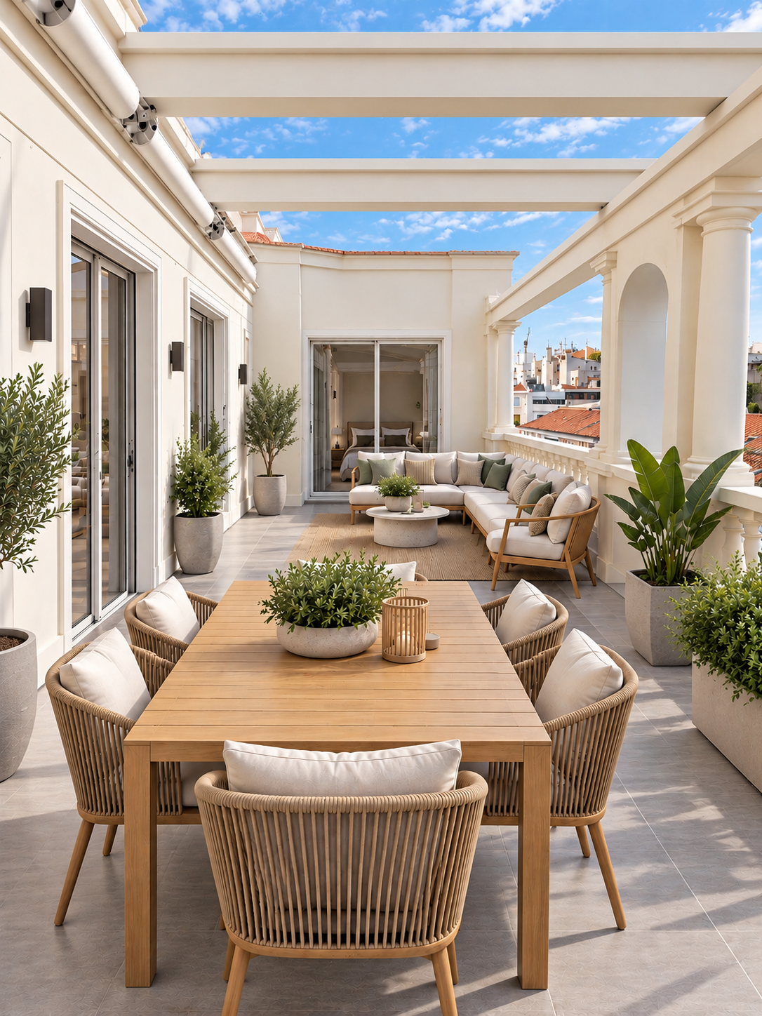 Penthouse apartment for renovation on Calle Lagasca with a 32-square-meter terrace.