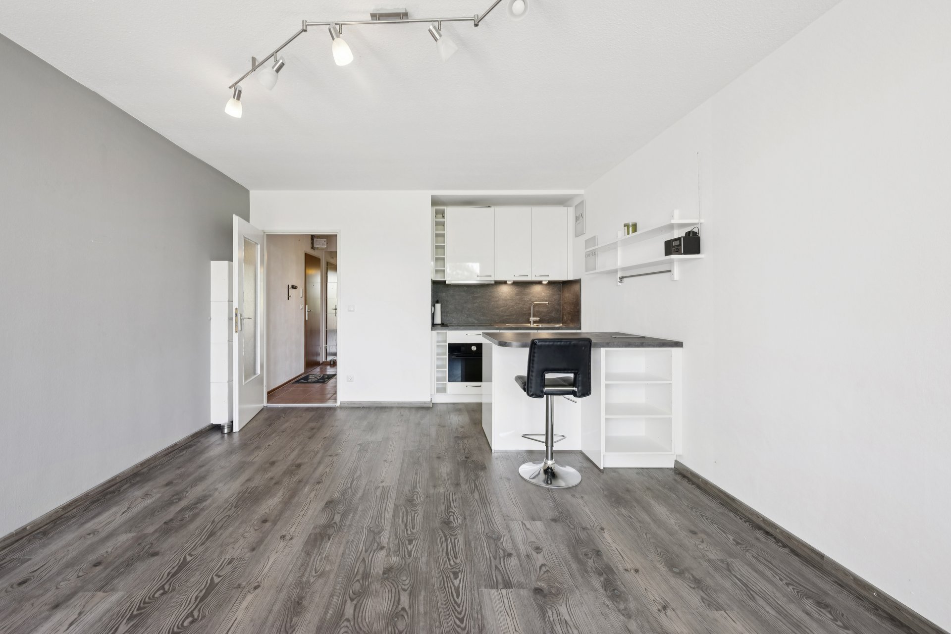 Compact, modern, move-in ready – renovated one-bedroom apartment with west-facing balcony