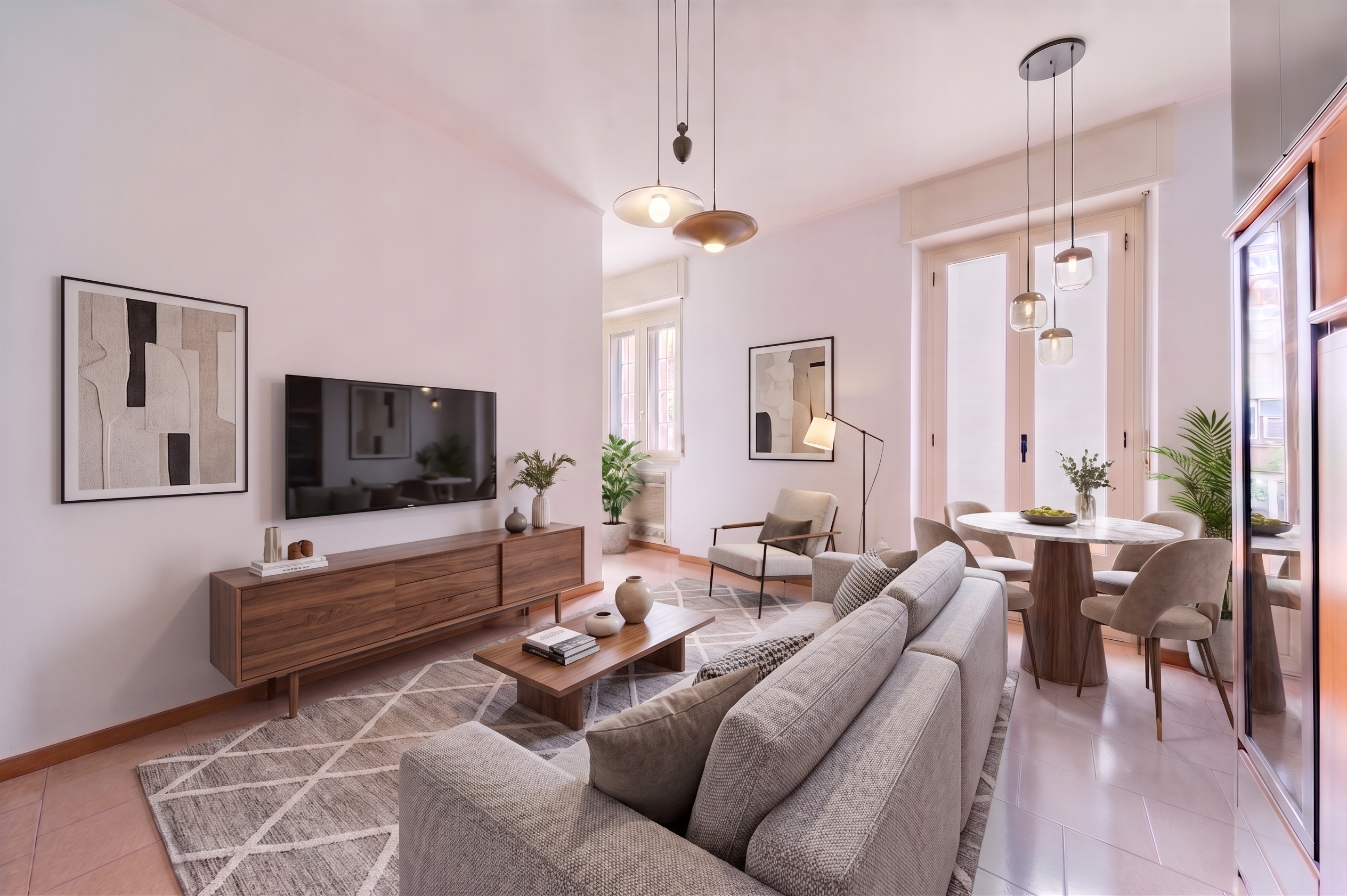 Quiet three-room apartment near Piazzale Loreto