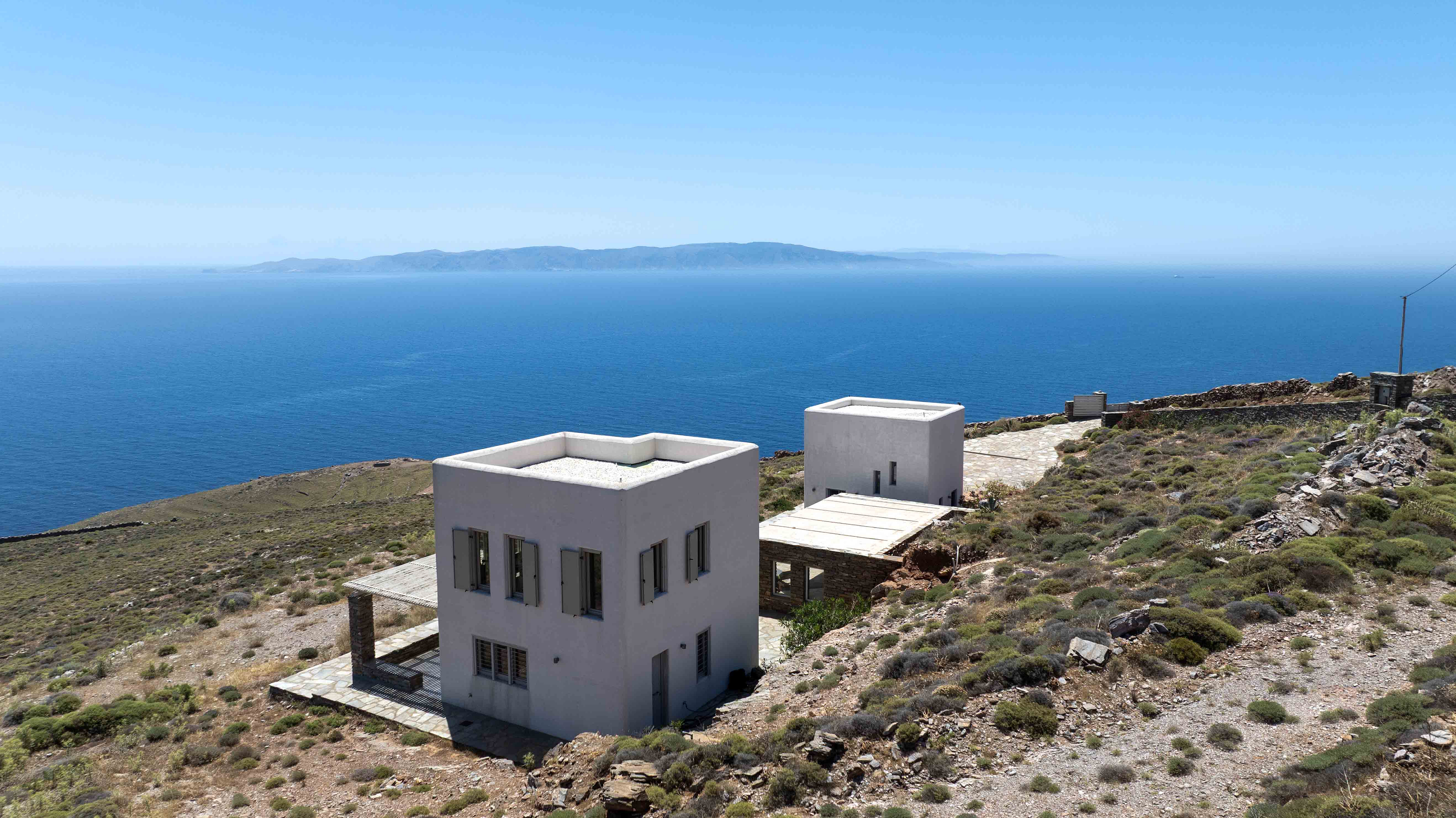 Serene retreat with sea view and guesthouse in Kaliskia, Kea Island