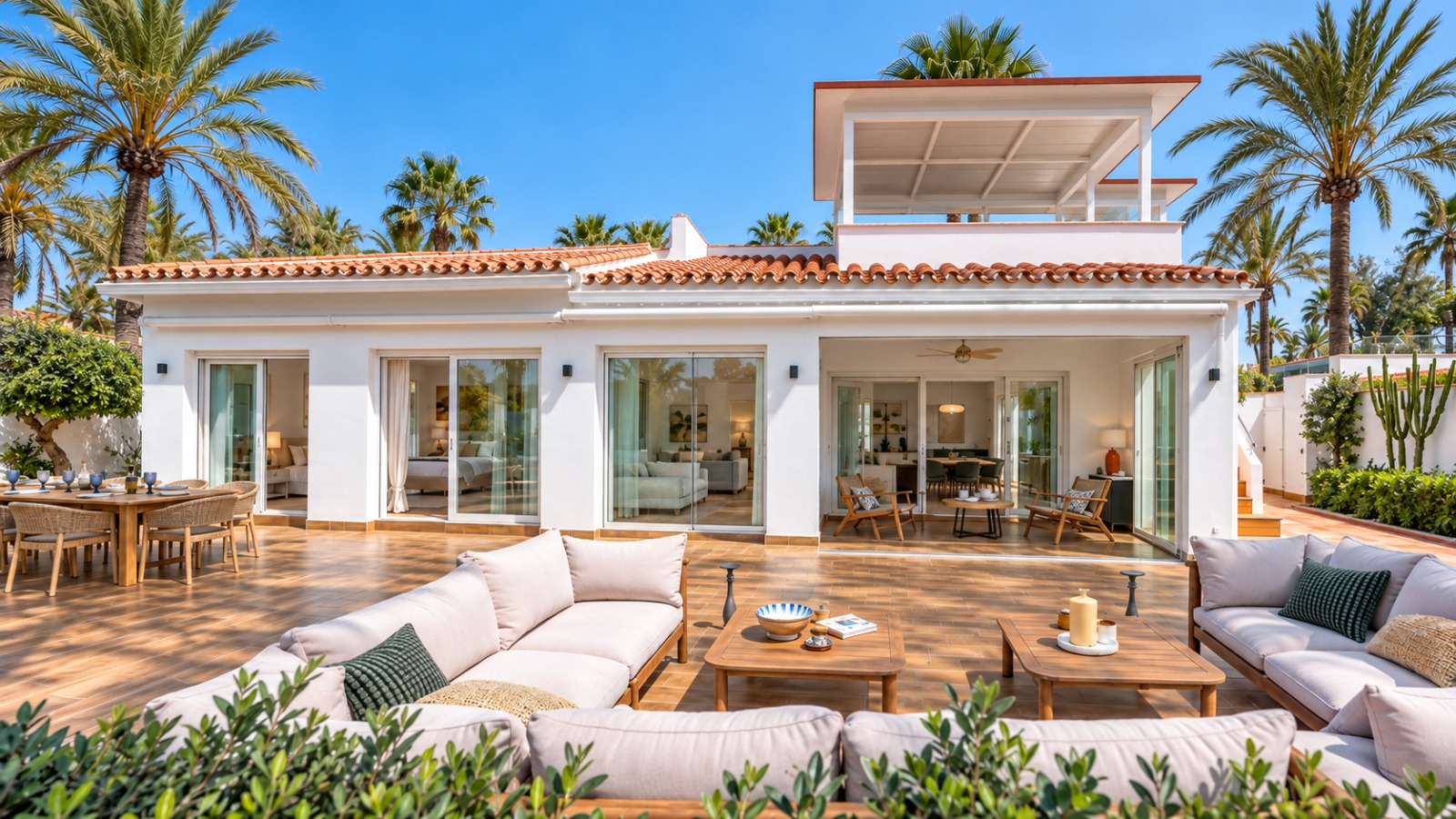 Fully Renovated Luxury Villa Just 50 Meters From the Beach in Marbesa, Marbella [AI-modified]
