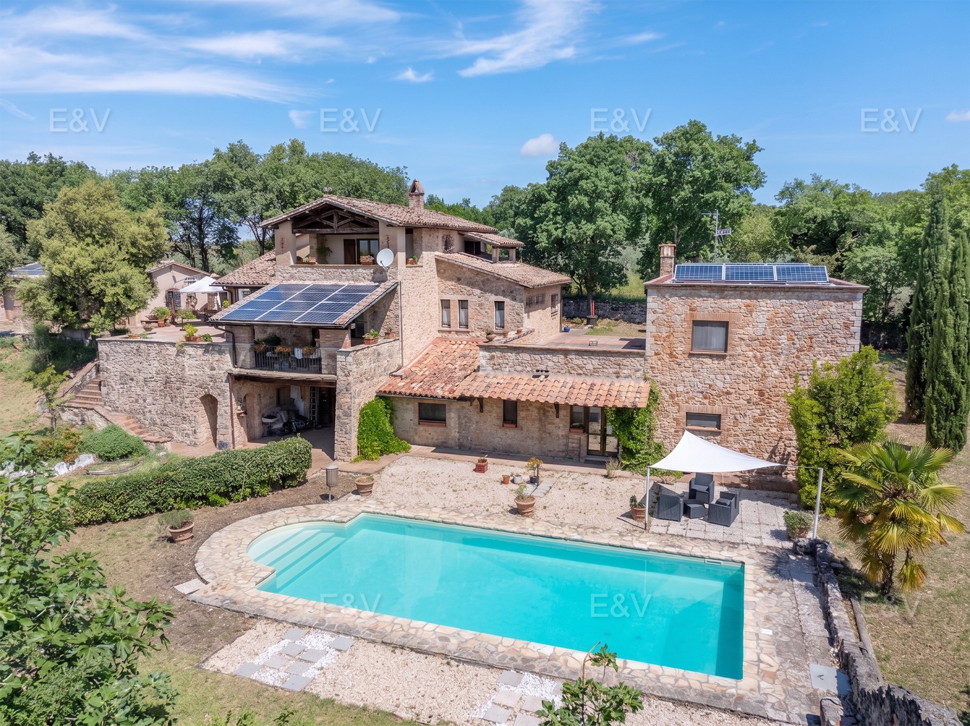 A beautiful villa on the edge of the woods