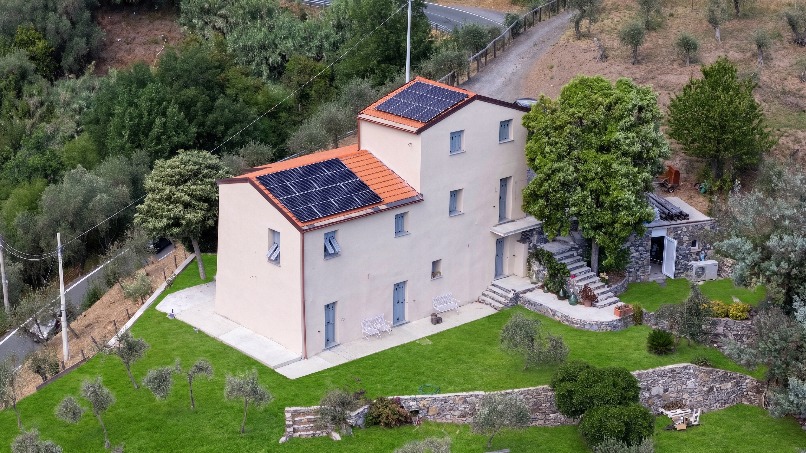 Exclusive renovated home with land and sea view