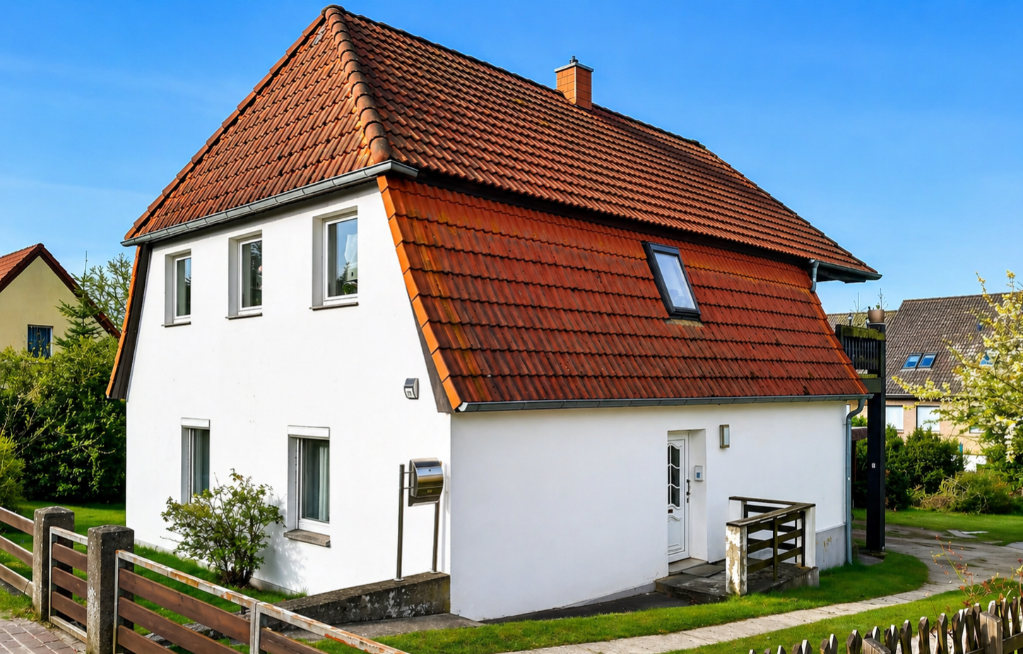 Großzügiges Einfamilienhaus mit 2 Wohneinheiten und großem Grundstück [AI-modified]