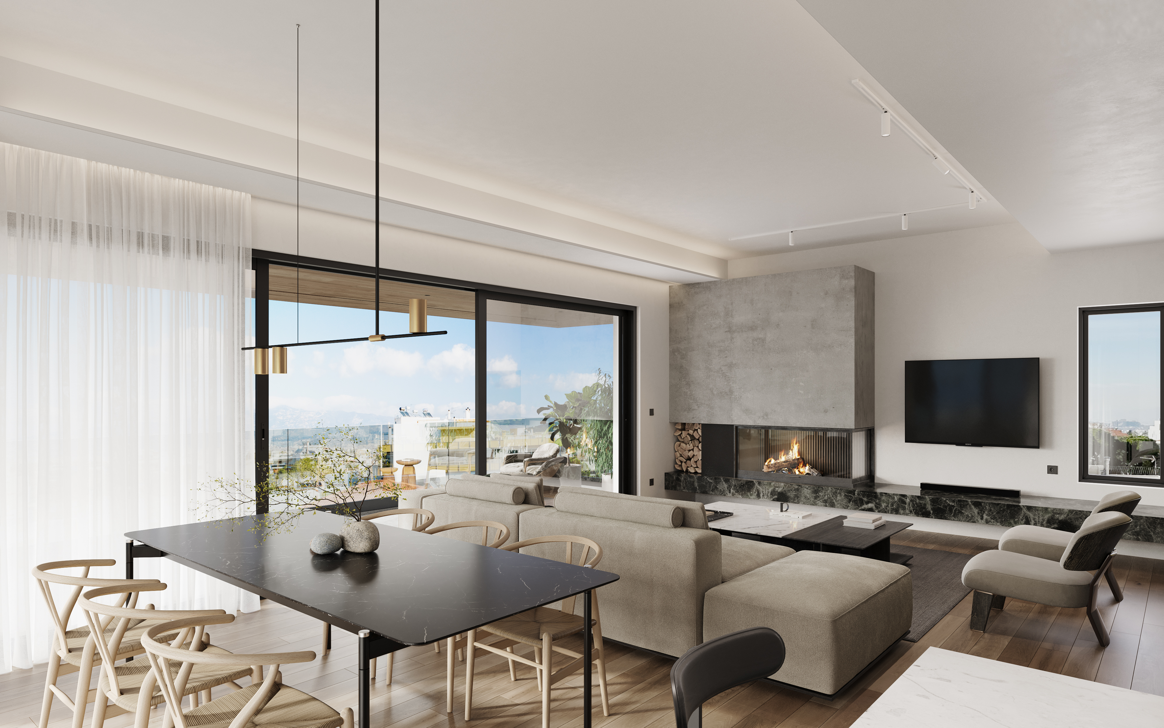 Luxurious 3rd floor apartment in Papagou