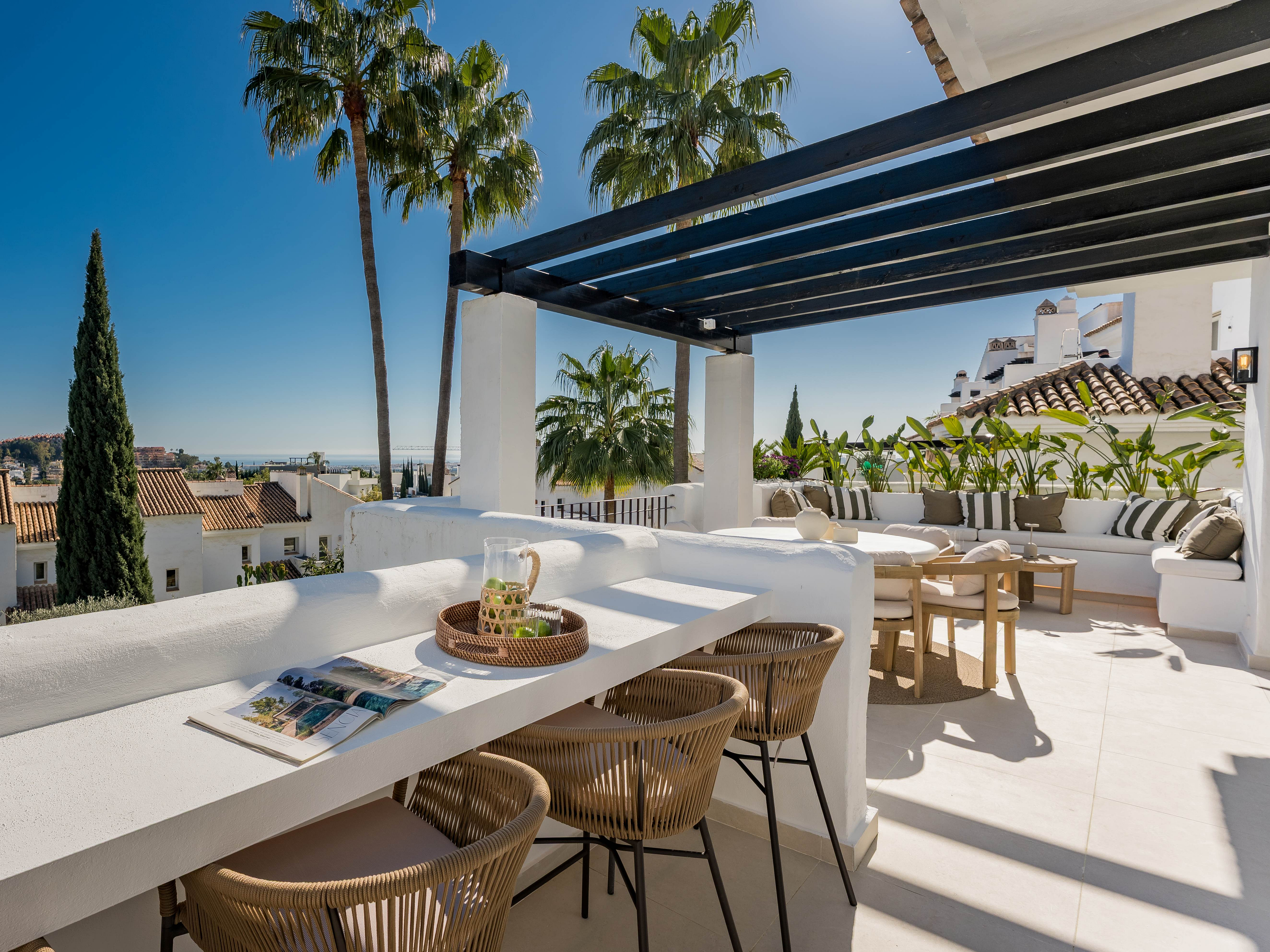 Corner Duplex Penthouse in gated community with Panoramic Sea views