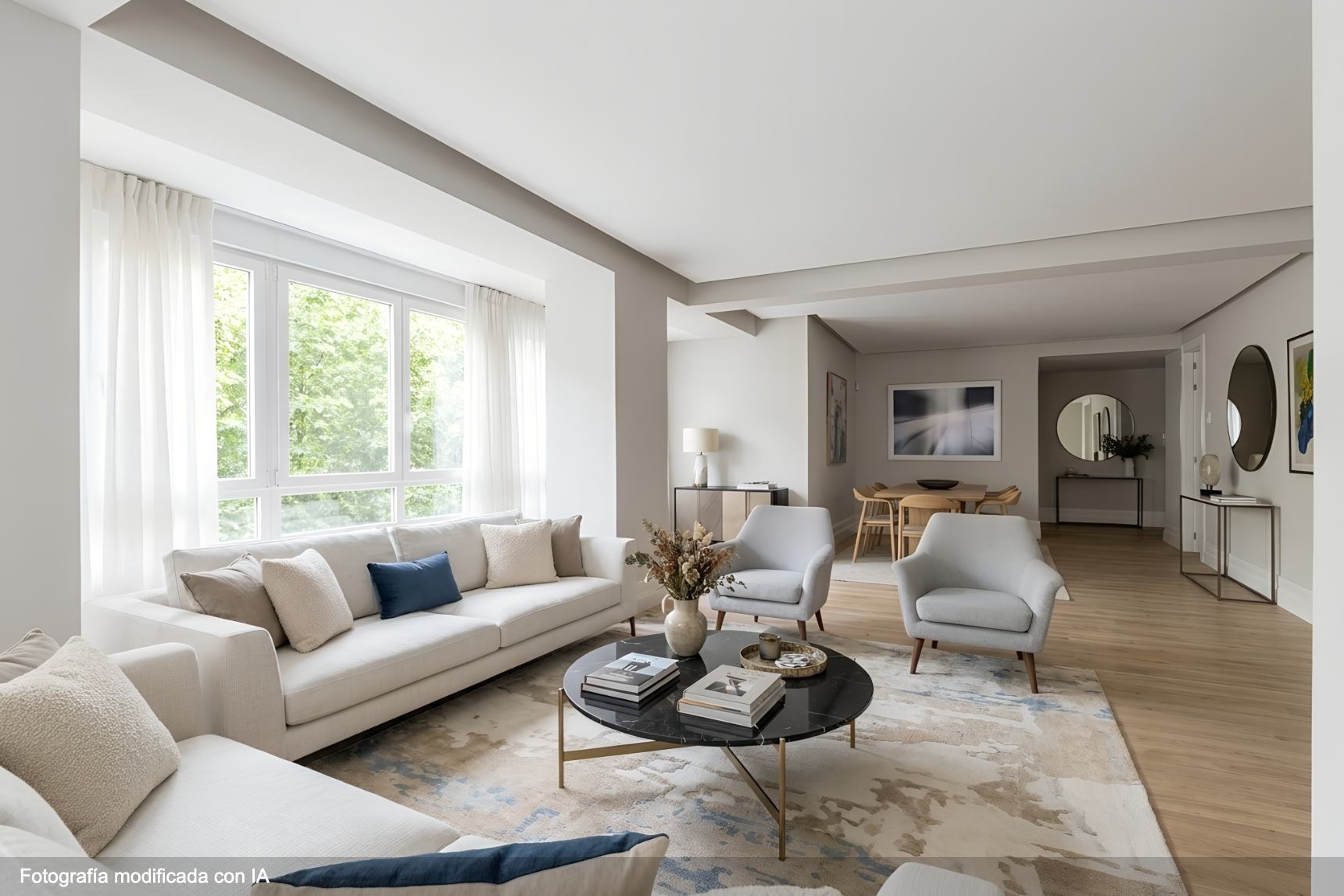 Large apartment in a premium building, renovated with high-end materials.