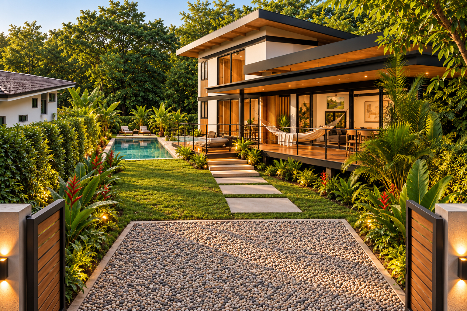 3-Bed Tropical Home with Pool Near Playa Carrillo